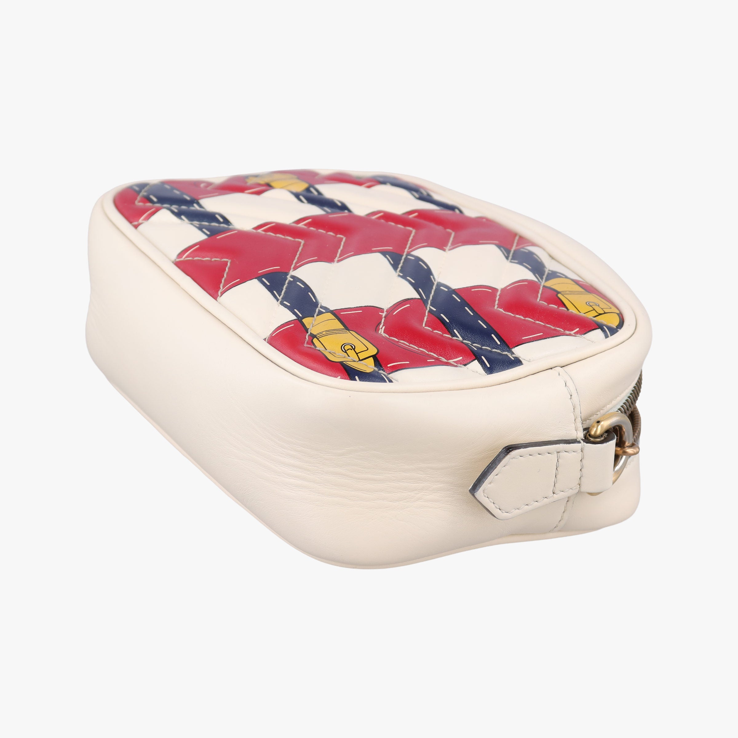Vintage Gucci GG Marmont White × MultiColor Leather 448065 shoulderbag | stylenewstar