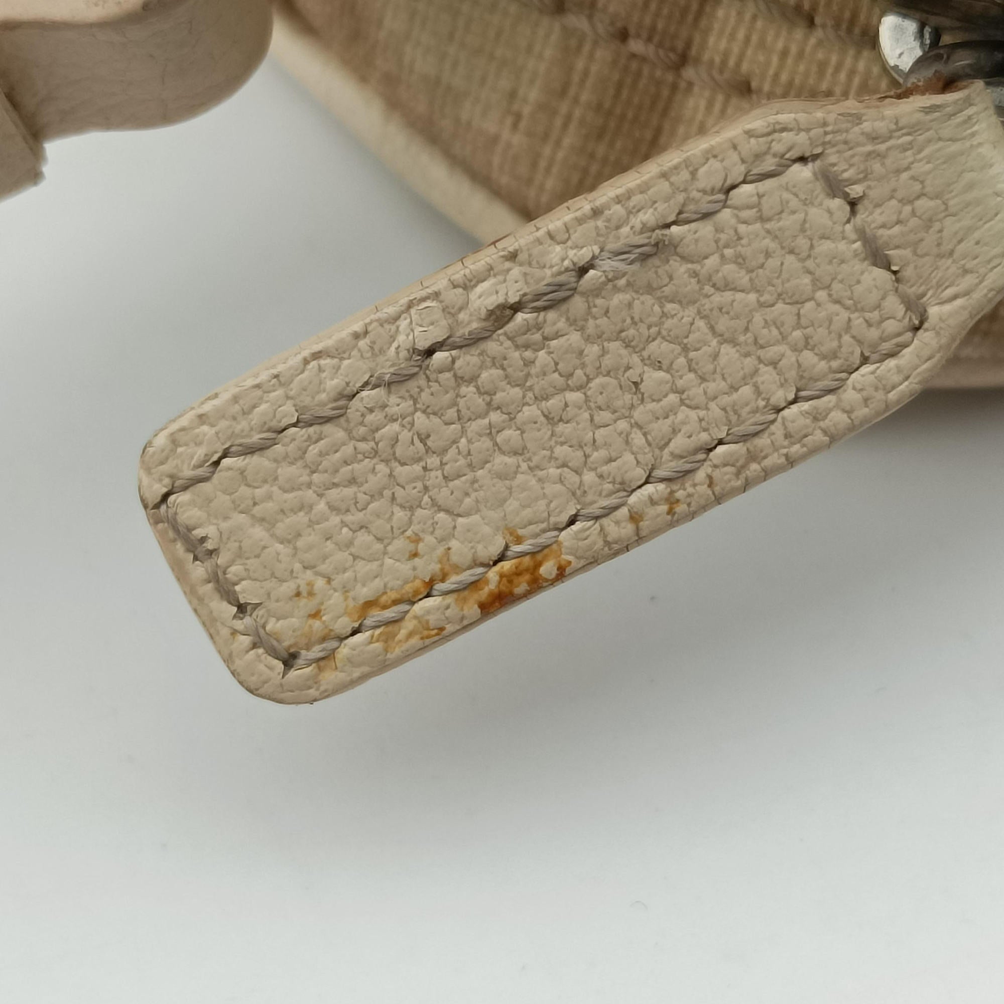 Vintage Christian Dior Trotter Flower Beige PVC Coated Canvas Floral Embroidery  shoulderbag | stylenewstar