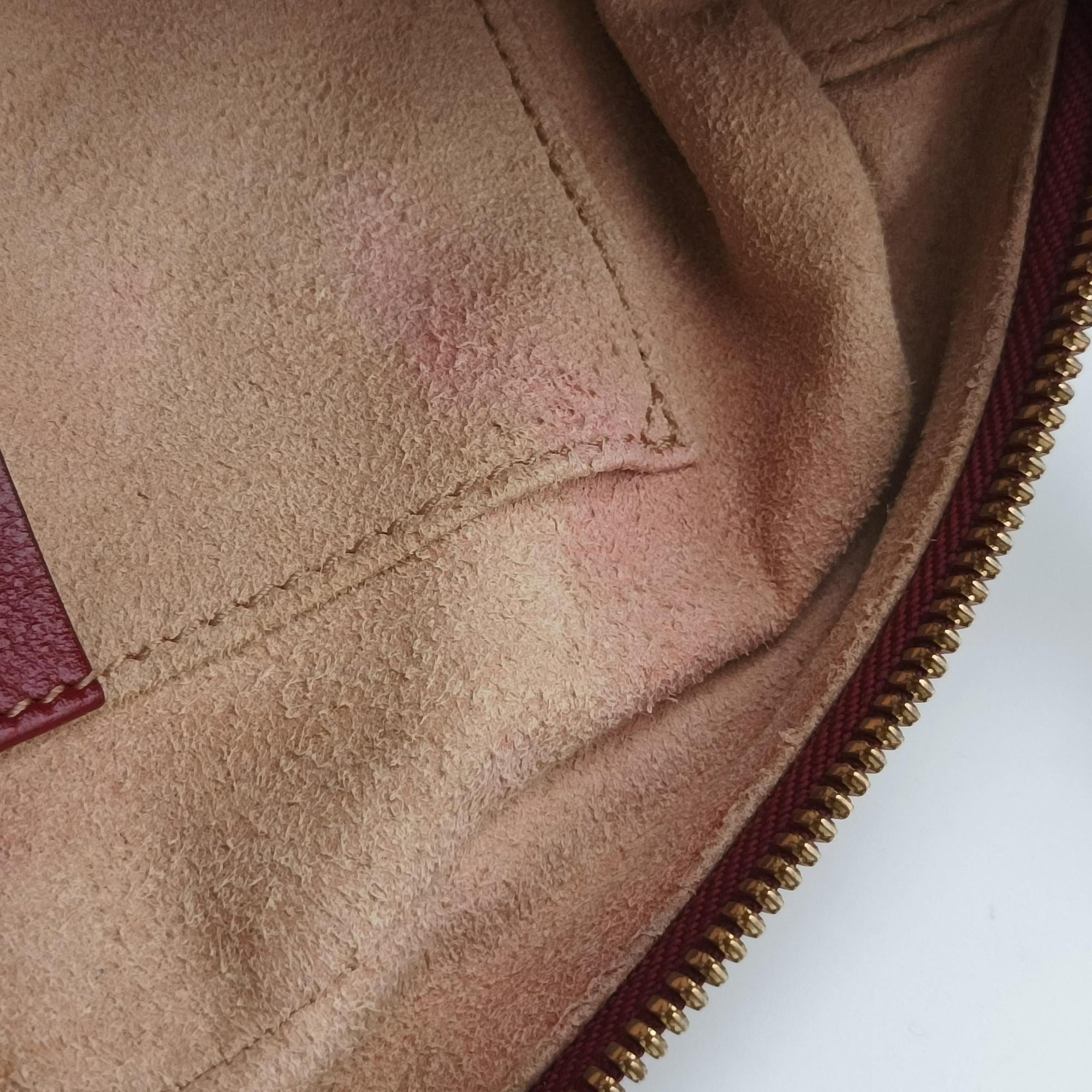 Pre-owned Gucci GG Marmont Beige ×  Red Canvas × Leather 447632 shoulderbag | stylenewstar