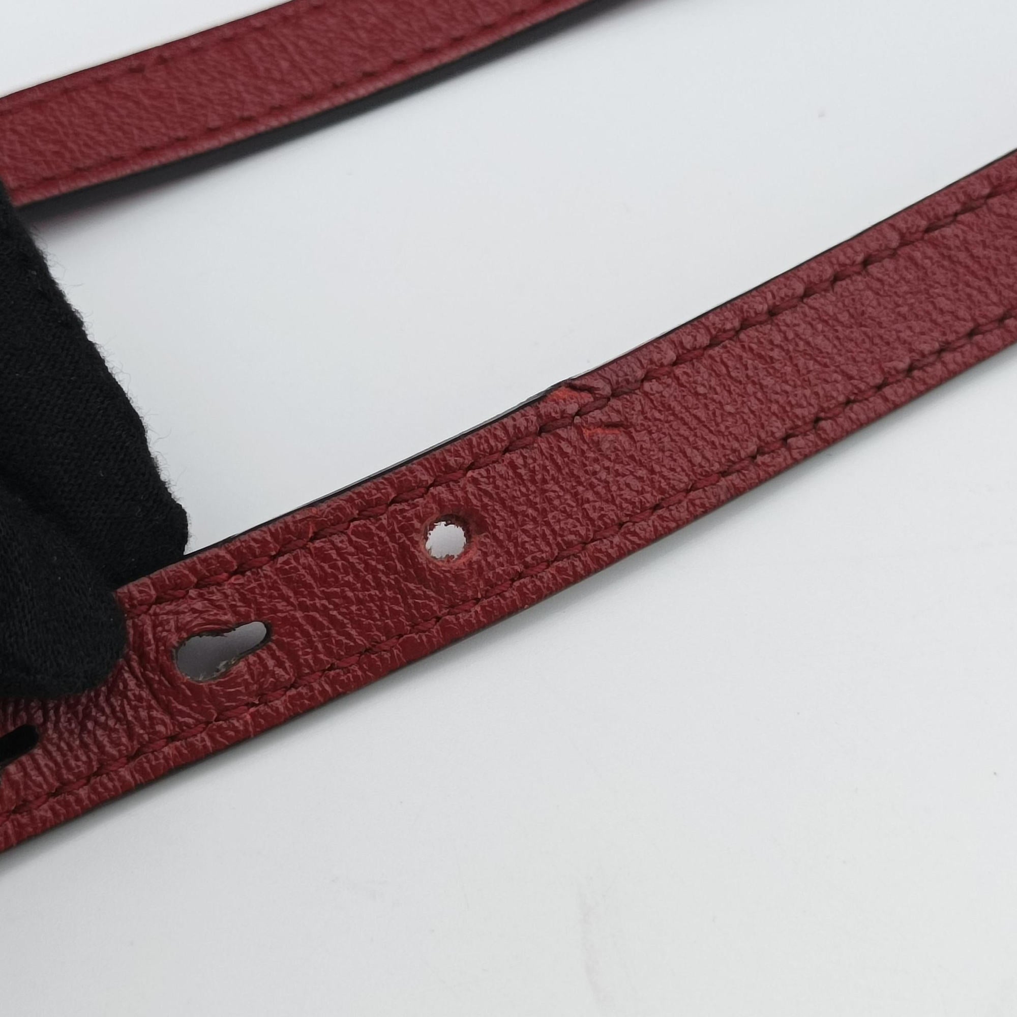 Pre-owned Gucci GG Marmont Beige ×  Red Canvas × Leather 447632 shoulderbag | stylenewstar