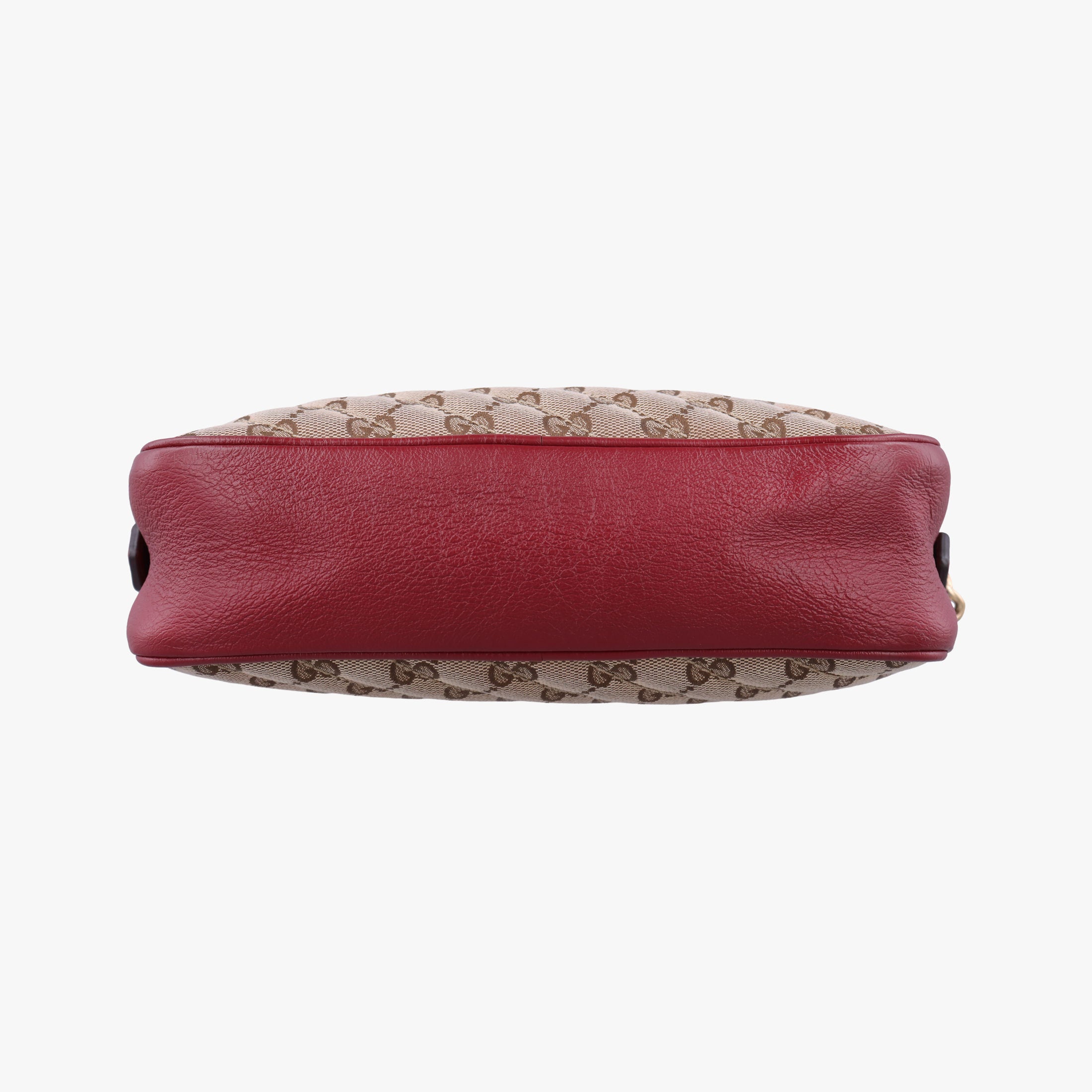 Pre-owned Gucci GG Marmont Beige ×  Red Canvas × Leather 447632 shoulderbag | stylenewstar