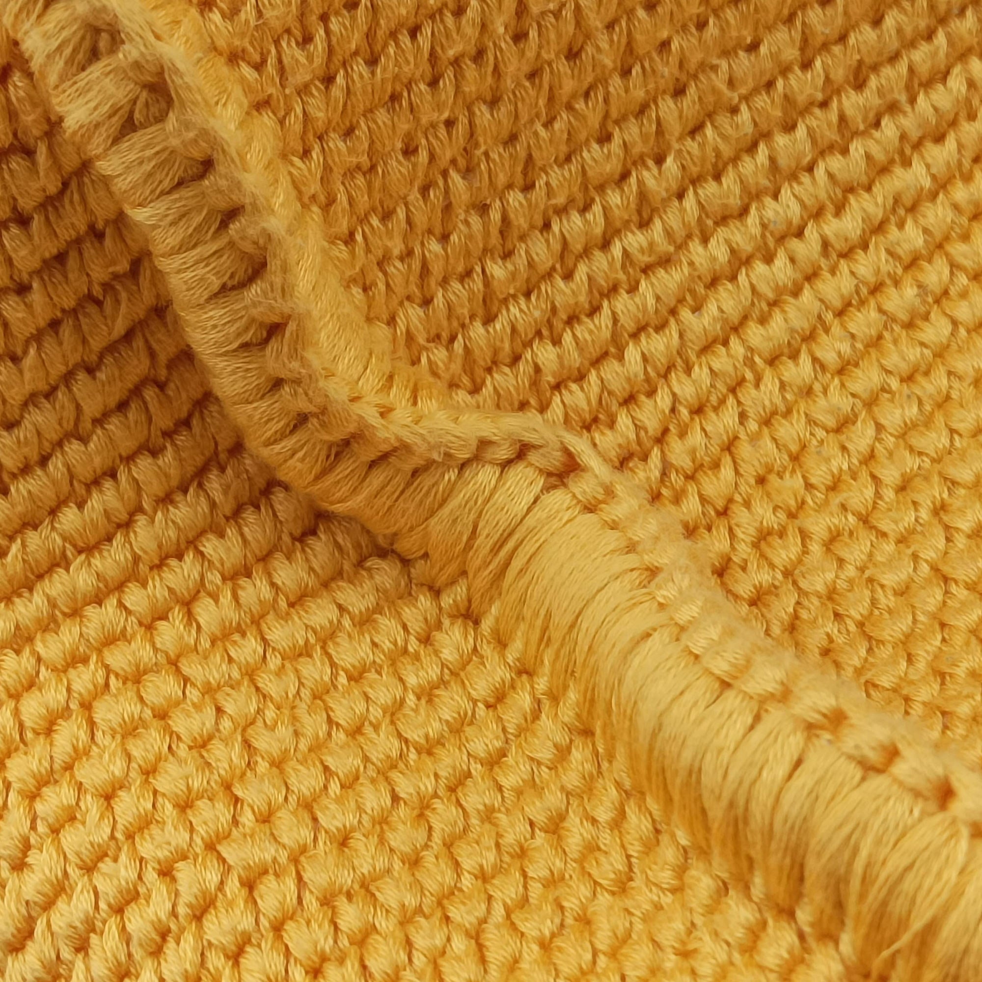 Pre-owned Fendi SUNSHINE Yellow Crochet×leather 8BH386 shoulderbag | stylenewstar