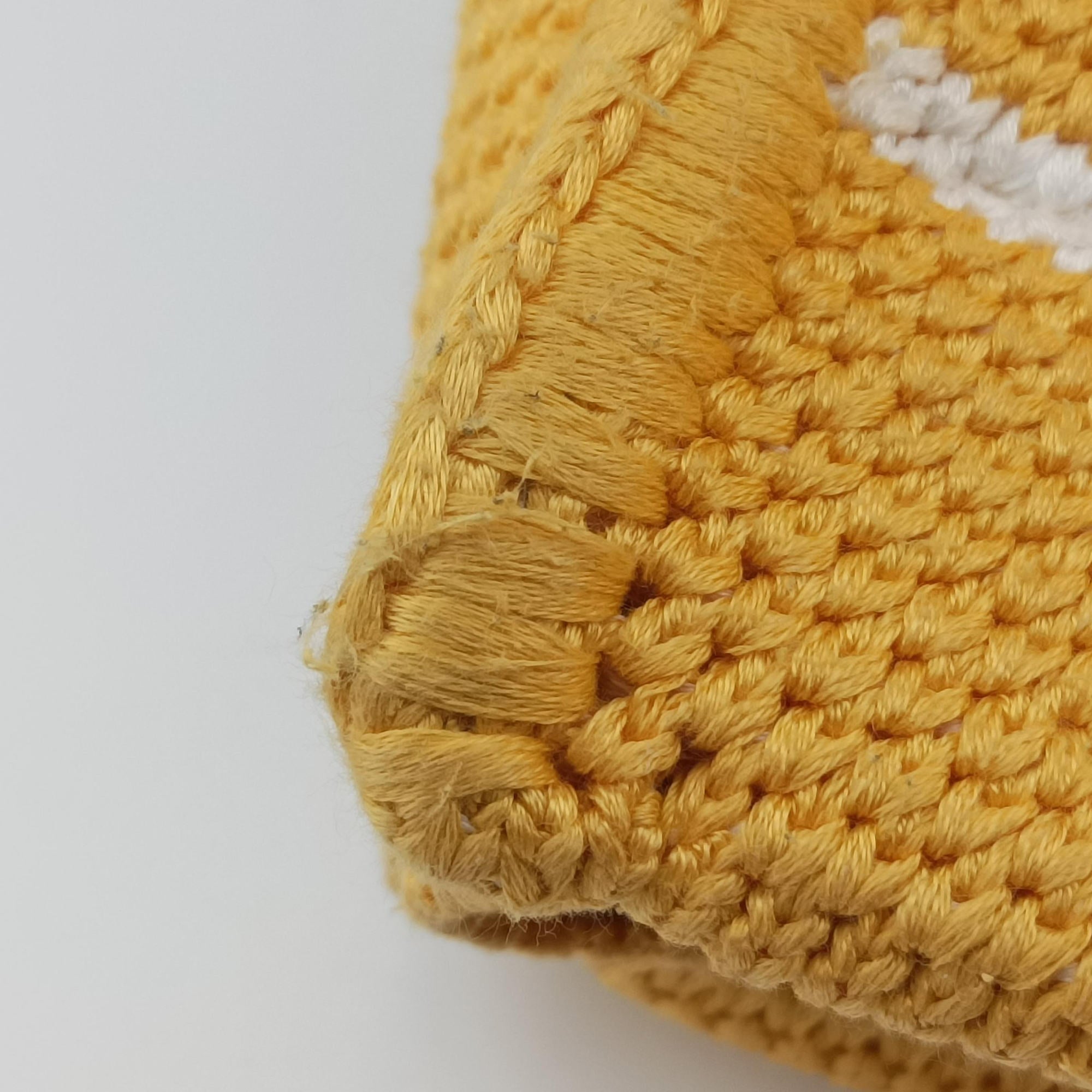 Pre-owned Fendi SUNSHINE Yellow Crochet×leather 8BH386 shoulderbag | stylenewstar