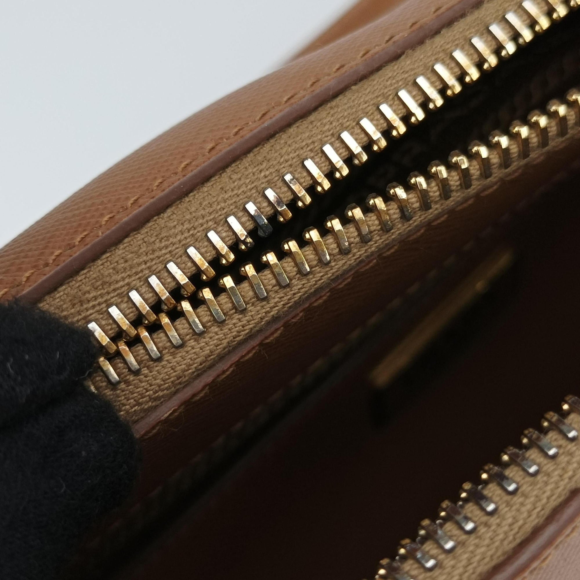 Secondhand Prada Galleria brown×orange SAFFIANO Leather B2274C shoulderbag | stylenewstar
