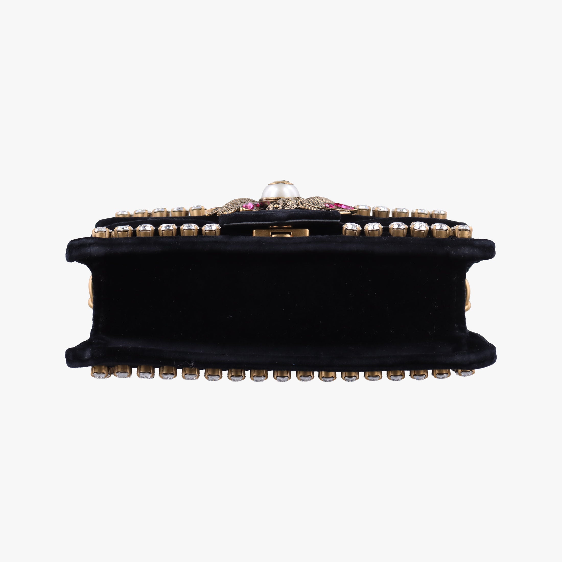 Pre-owned Gucci Broadway Black velour 489218 shoulderbag | stylenewstar