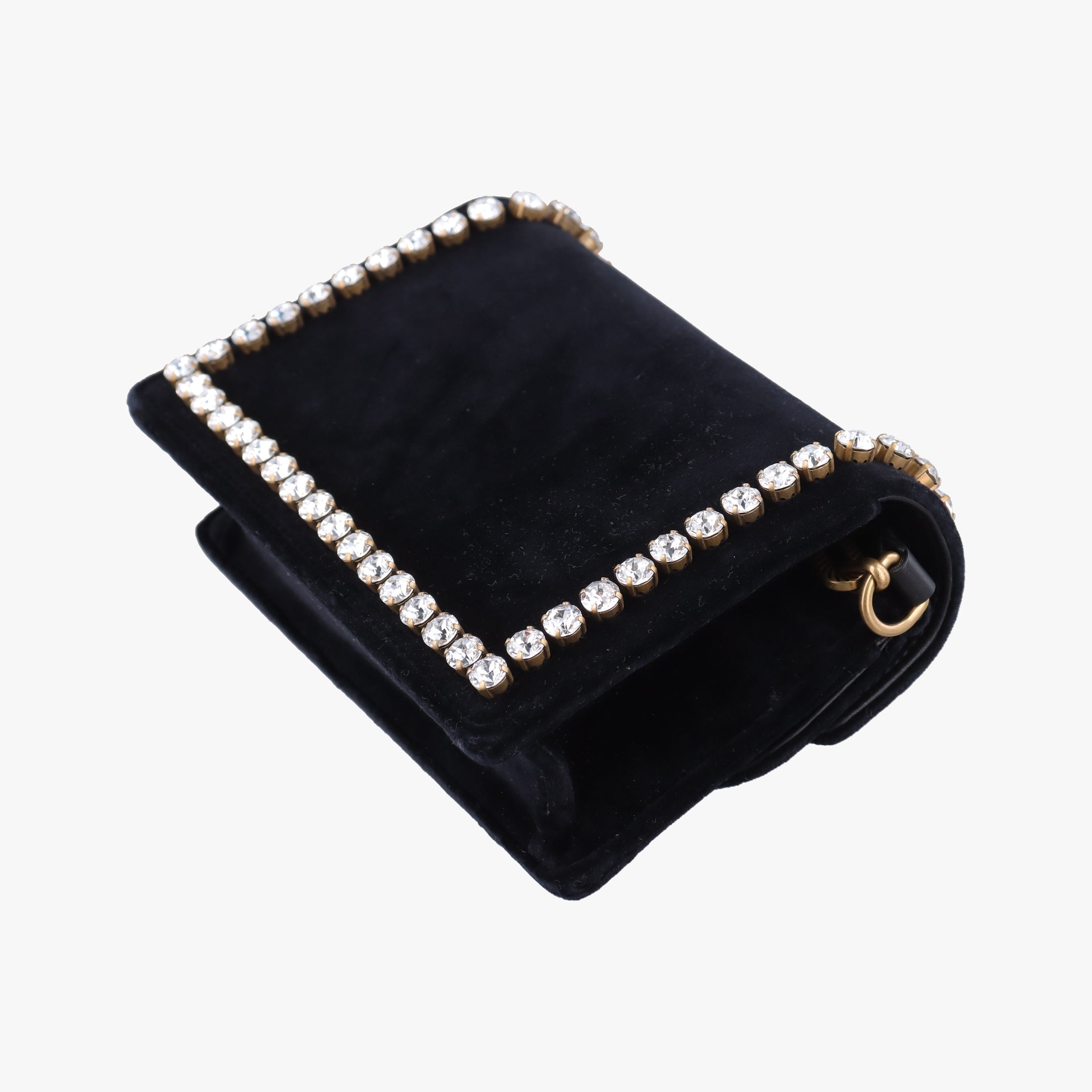 Pre-owned Gucci Broadway Black velour 489218 shoulderbag | stylenewstar
