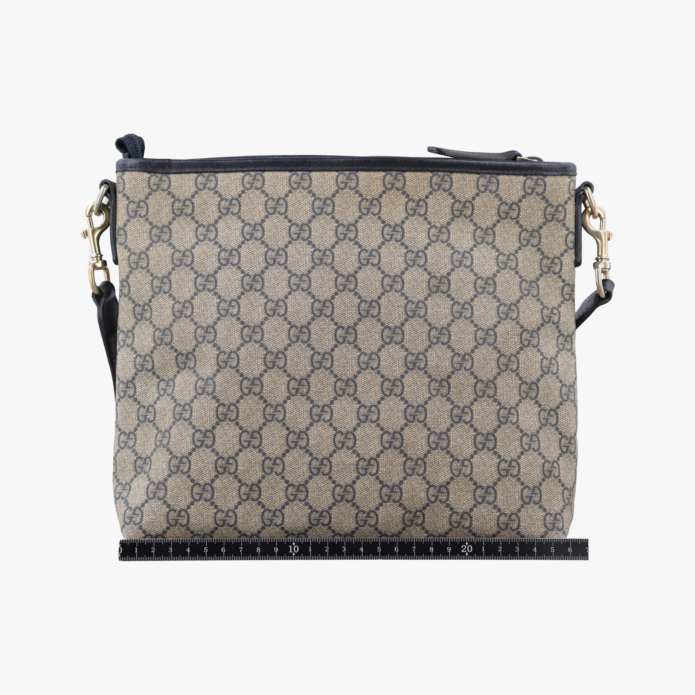 Pre-owned Gucci GG Supreme Messenger Brown PVC coated canvas×Leather 388926 shoulderbag | stylenewstar