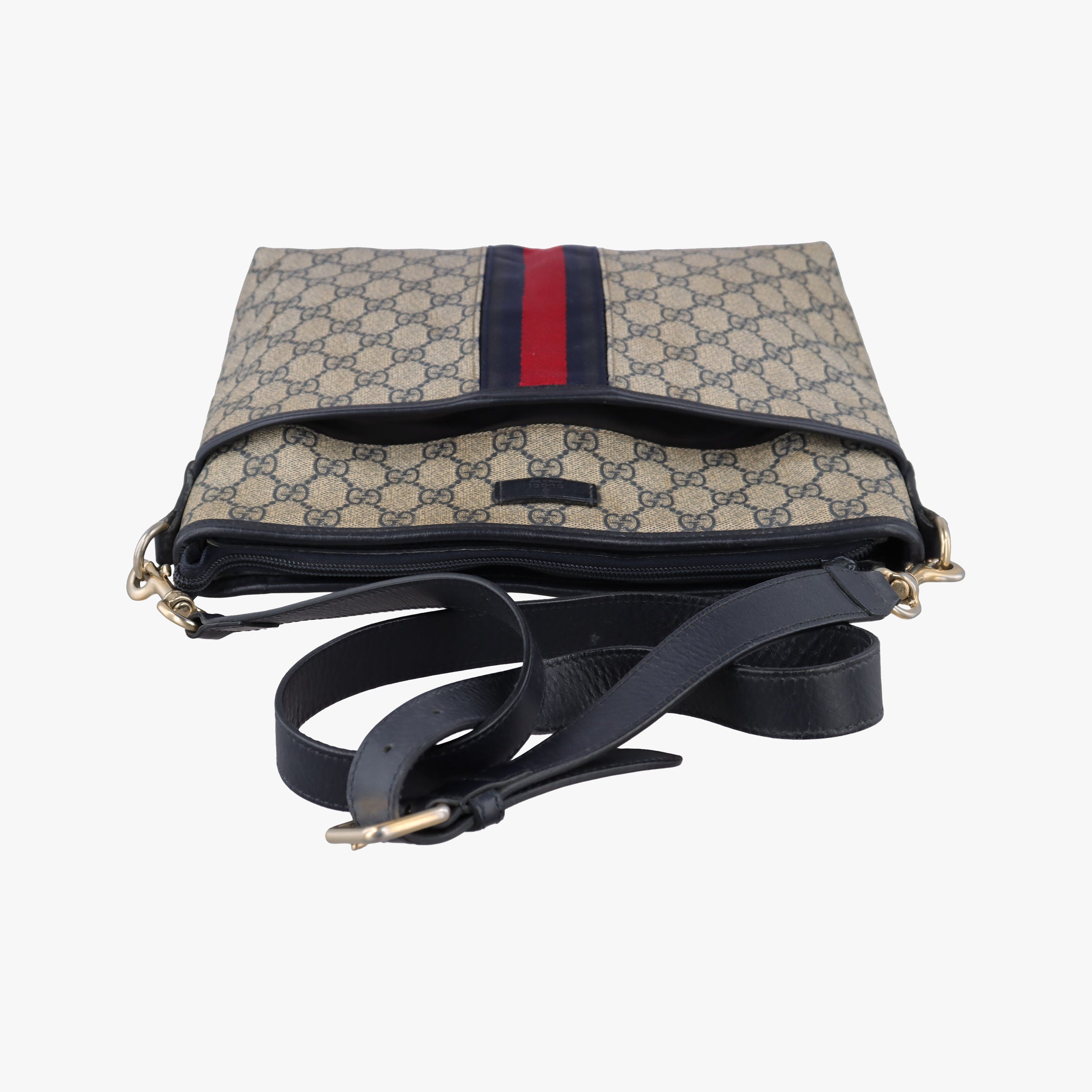 Pre-owned Gucci GG Supreme Messenger Brown PVC coated canvas×Leather 388926 shoulderbag | stylenewstar