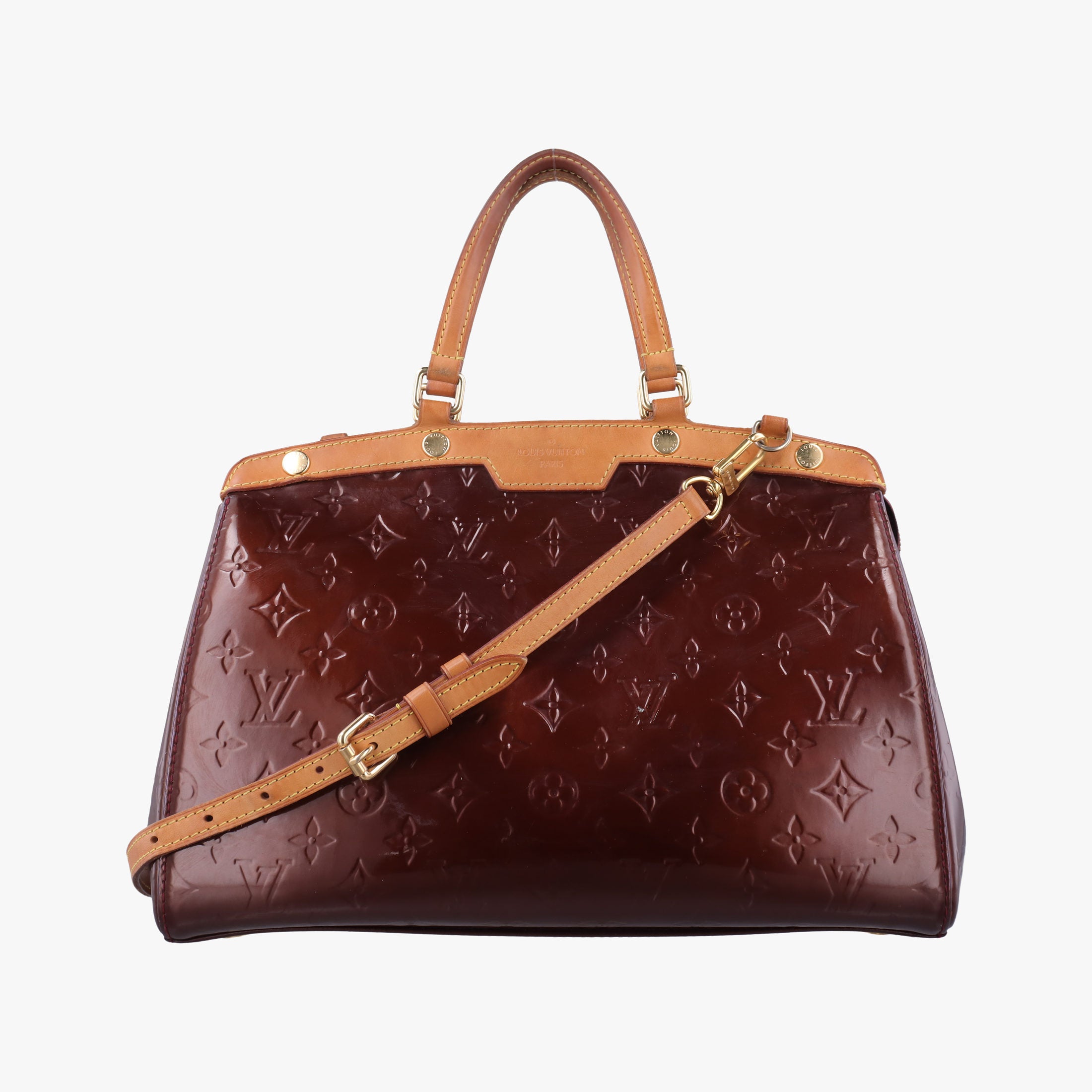 Pre-owned Louis Vuitton Brea MM ROUGE FAUVISTE Vernis M91690 shoulderbag | stylenewstar