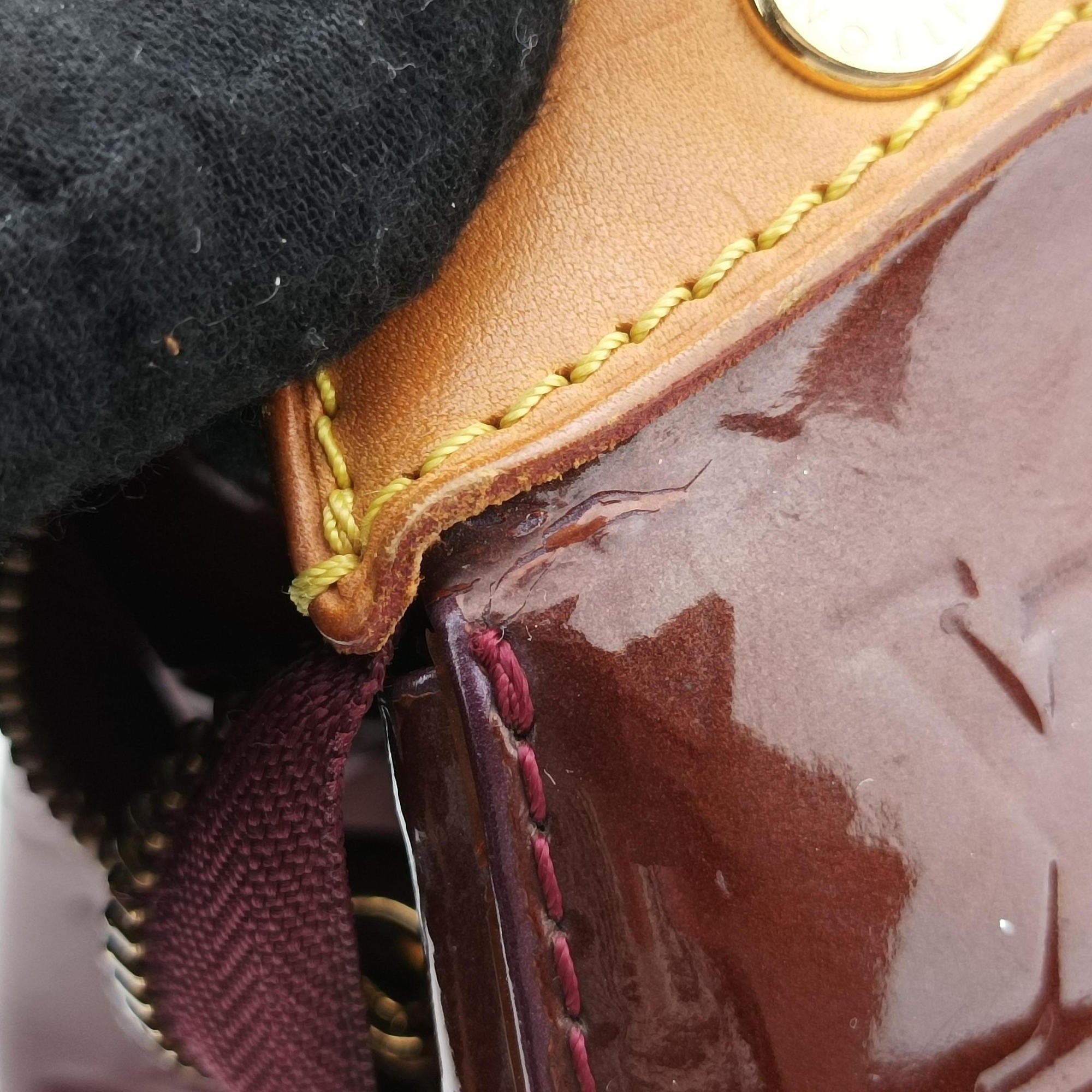 Pre-owned Louis Vuitton Brea MM ROUGE FAUVISTE Vernis M91690 shoulderbag | stylenewstar
