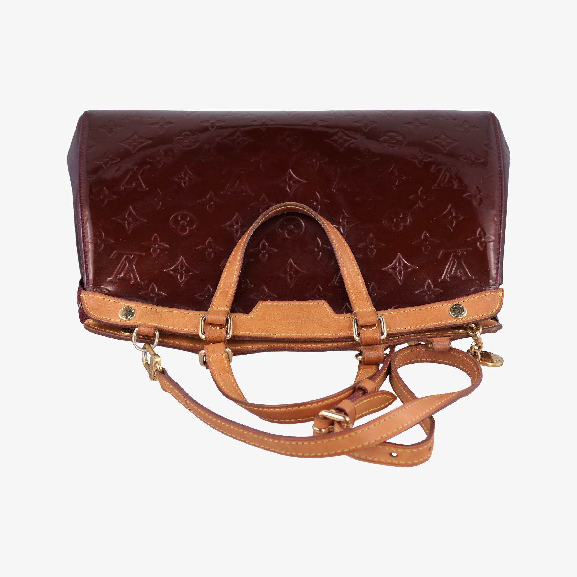 Pre-owned Louis Vuitton Brea MM ROUGE FAUVISTE Vernis M91690 shoulderbag | stylenewstar