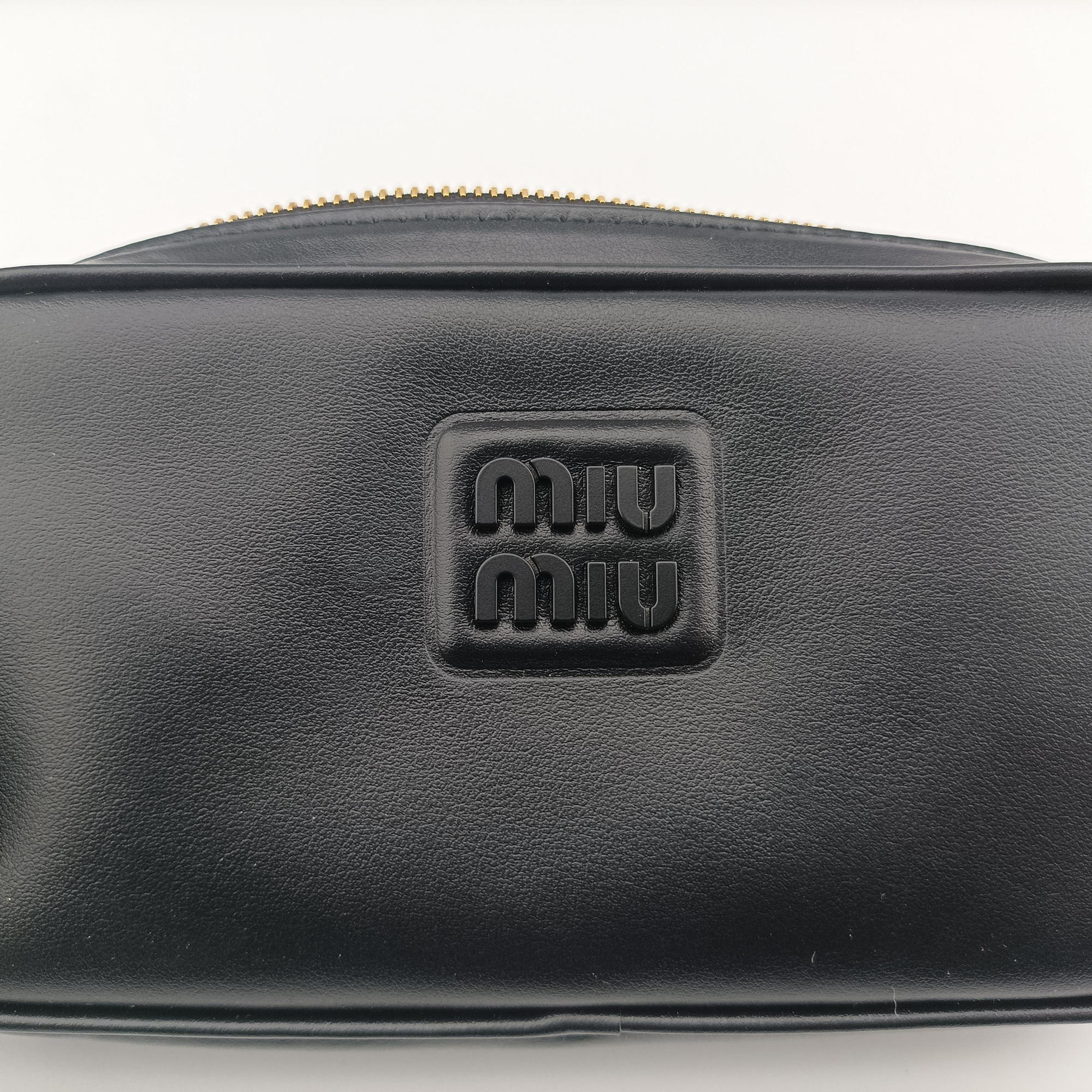 Vintage Miu Miu Logo belt Black leather  bum bag/waist bag | stylenewstar