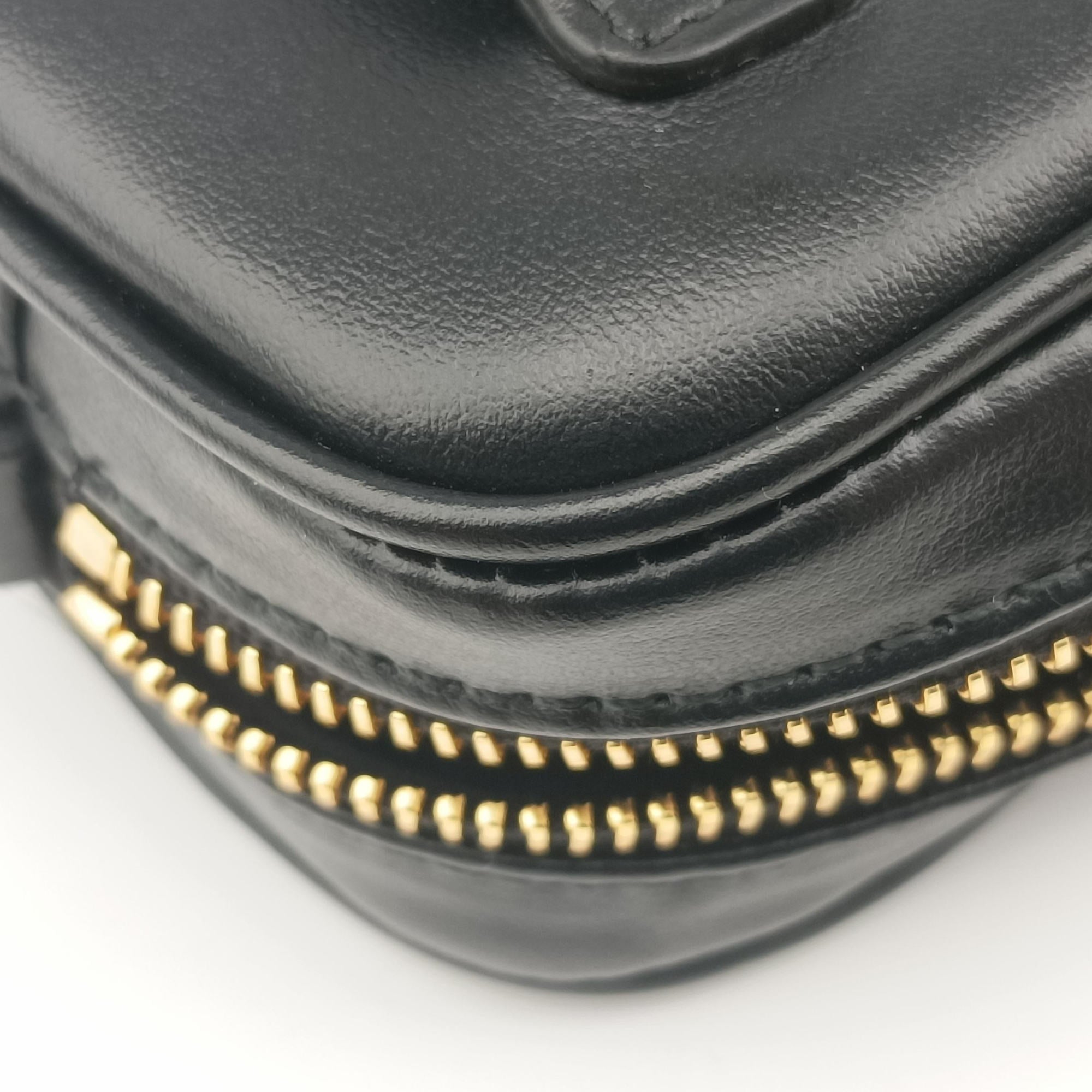 Vintage Miu Miu Logo belt Black leather  bum bag/waist bag | stylenewstar