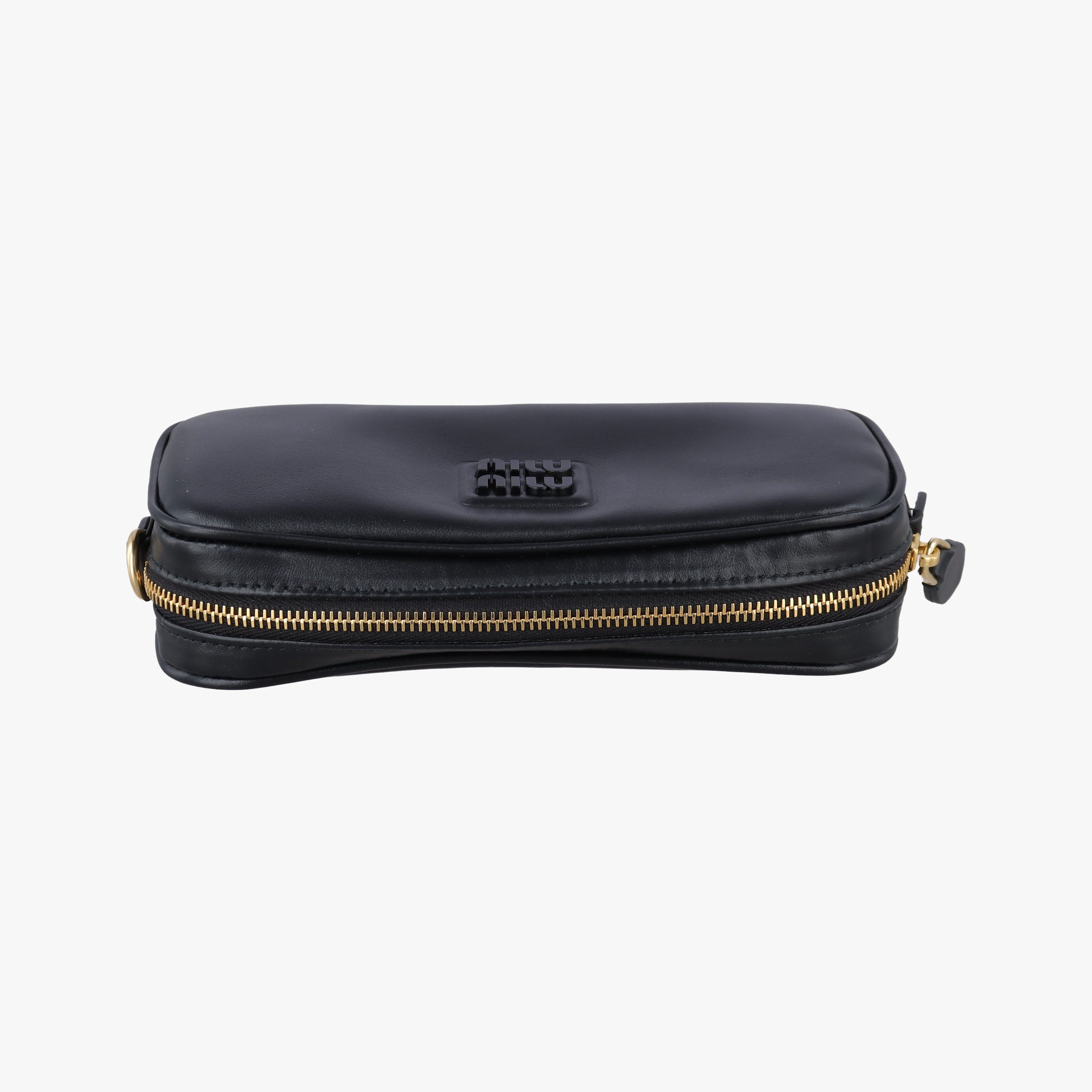 Vintage Miu Miu Logo belt Black leather  bum bag/waist bag | stylenewstar