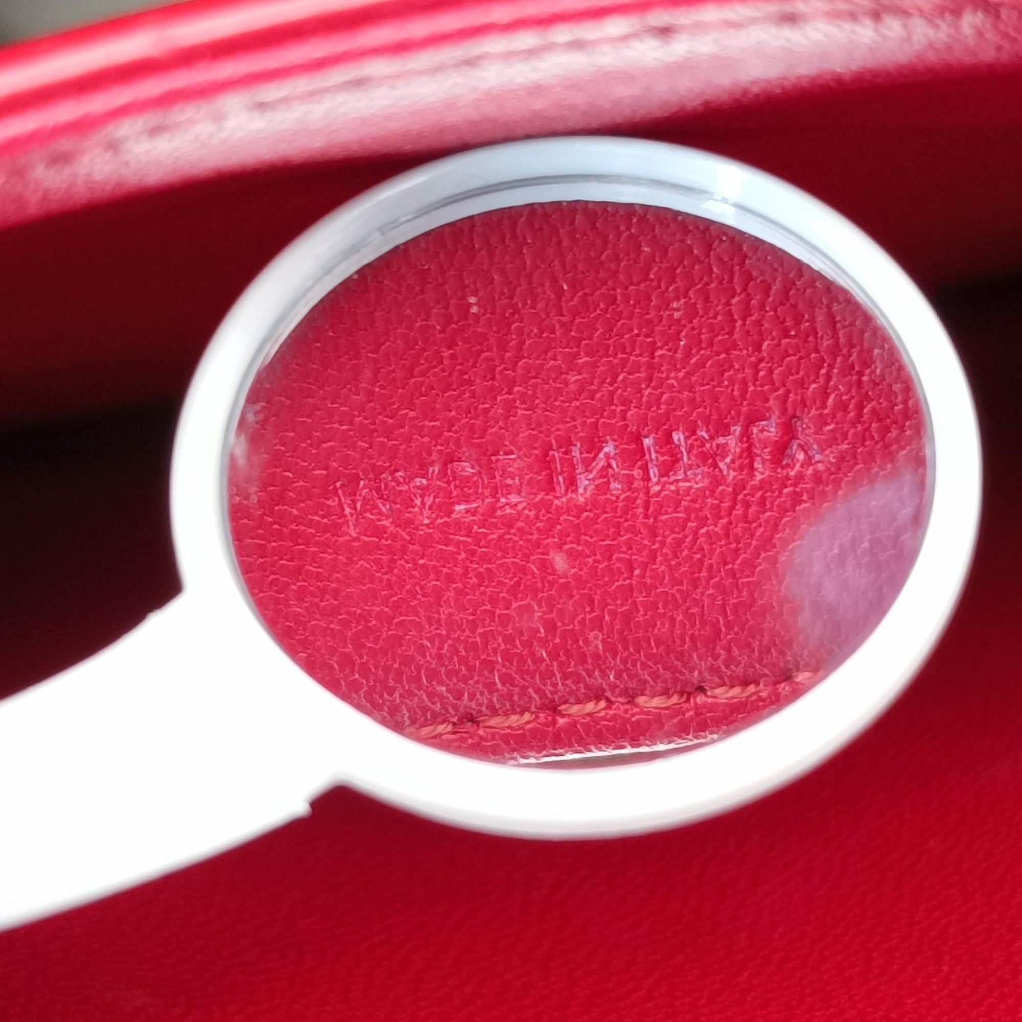 Vintage Celine Teen Triomphe Red Leather  shoulderbag | stylenewstar