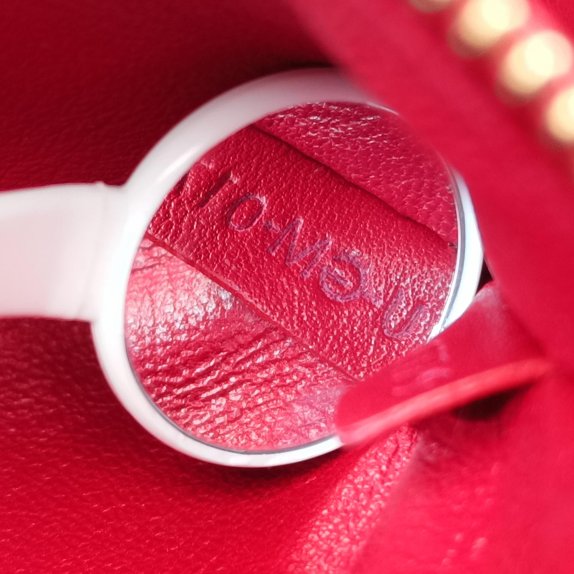 Vintage Celine Teen Triomphe Red Leather  shoulderbag | stylenewstar