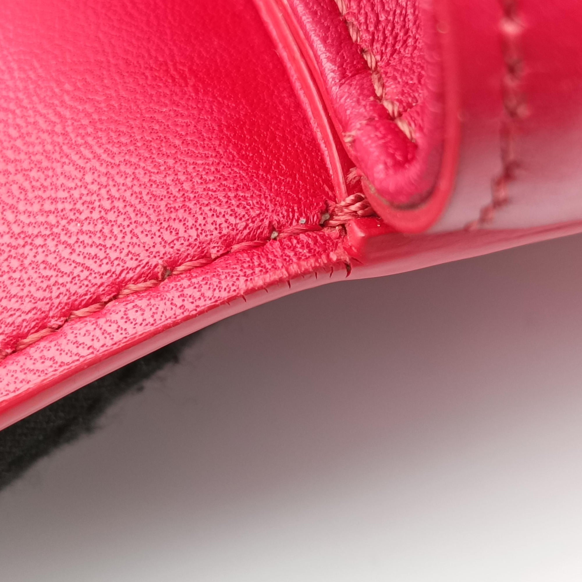Vintage Celine Teen Triomphe Red Leather  shoulderbag | stylenewstar