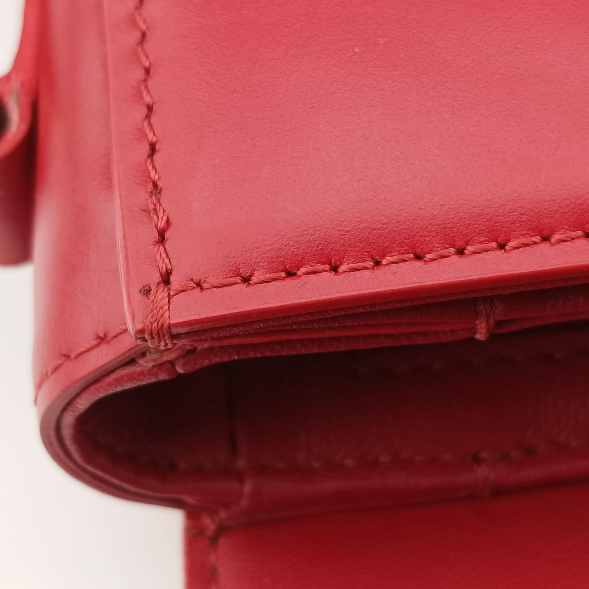Vintage Celine Teen Triomphe Red Leather  shoulderbag | stylenewstar