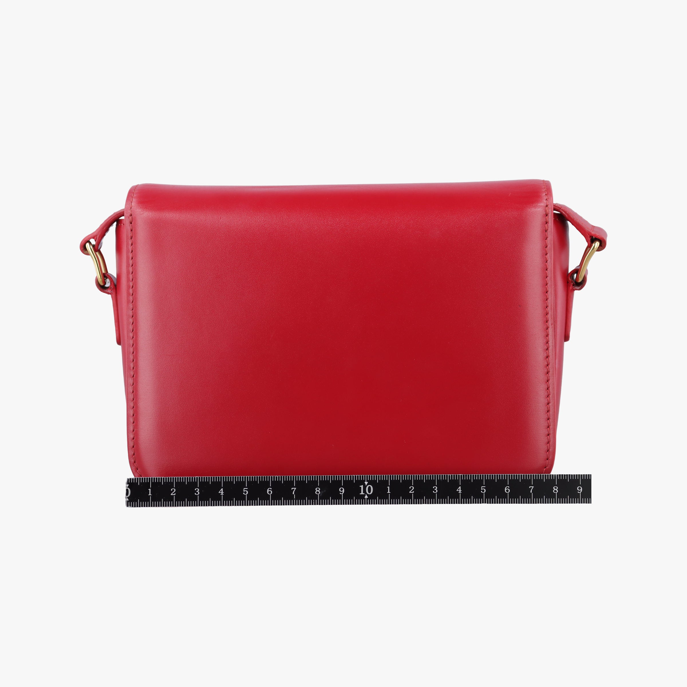Vintage Celine Teen Triomphe Red Leather  shoulderbag | stylenewstar