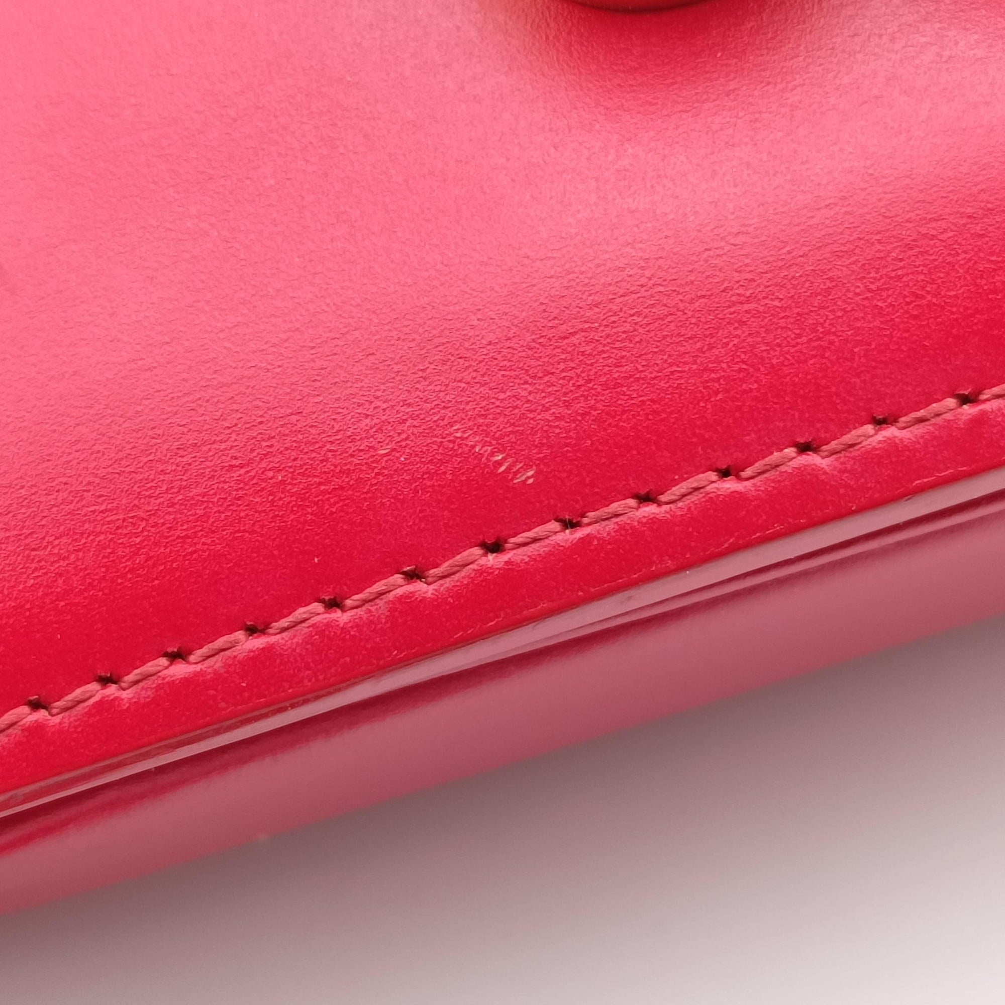Vintage Celine Teen Triomphe Red Leather  shoulderbag | stylenewstar