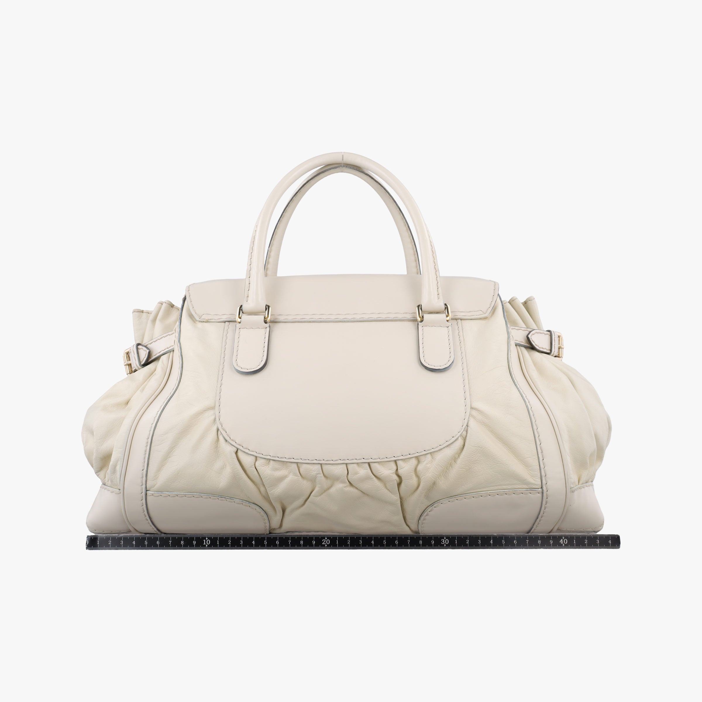 Secondhand Gucci Dialux Queen Large White Leather 189883 handbag | stylenewstar