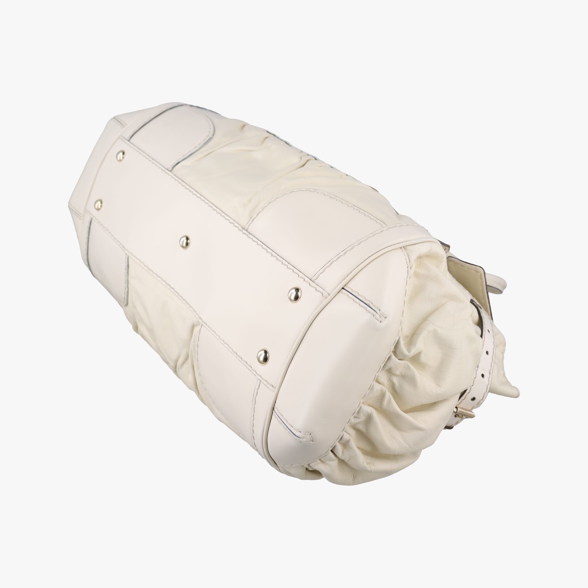 Secondhand Gucci Dialux Queen Large White Leather 189883 handbag | stylenewstar