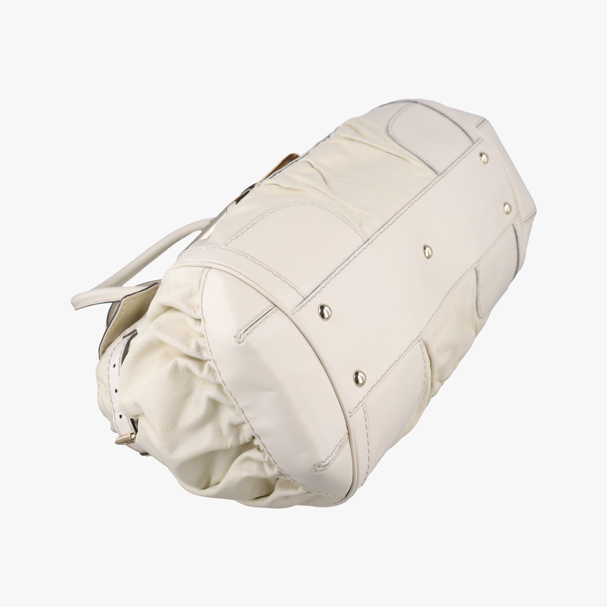 Secondhand Gucci Dialux Queen Large White Leather 189883 handbag | stylenewstar