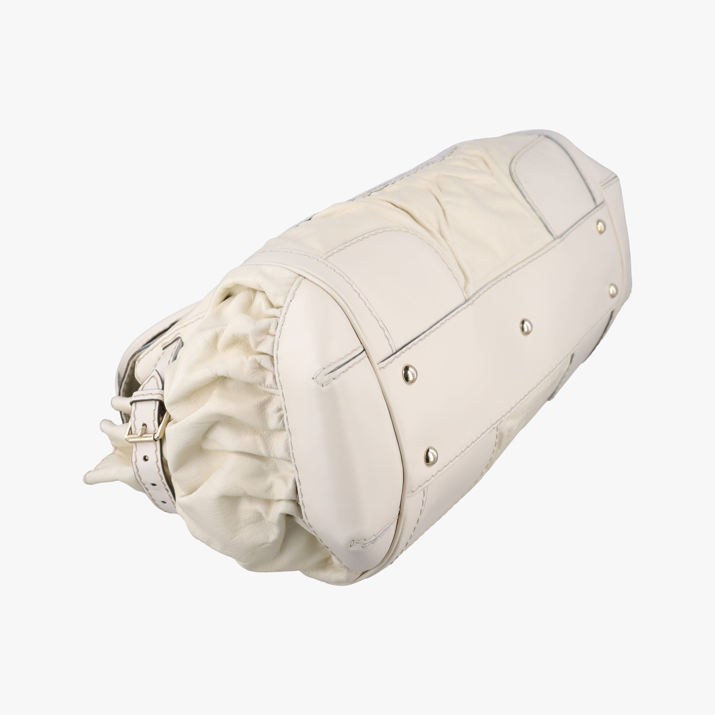Secondhand Gucci Dialux Queen Large White Leather 189883 handbag | stylenewstar