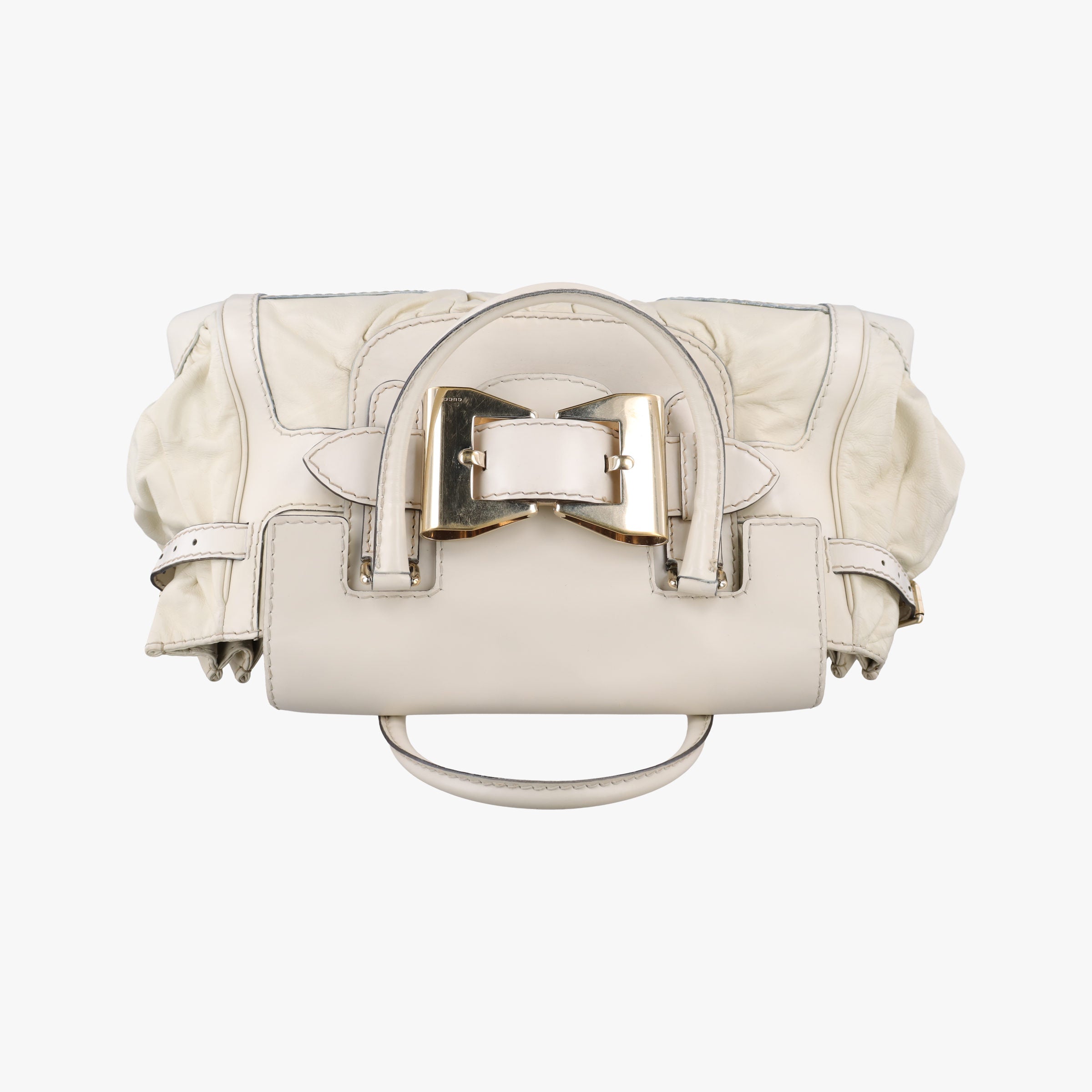 Secondhand Gucci Dialux Queen Large White Leather 189883 handbag | stylenewstar