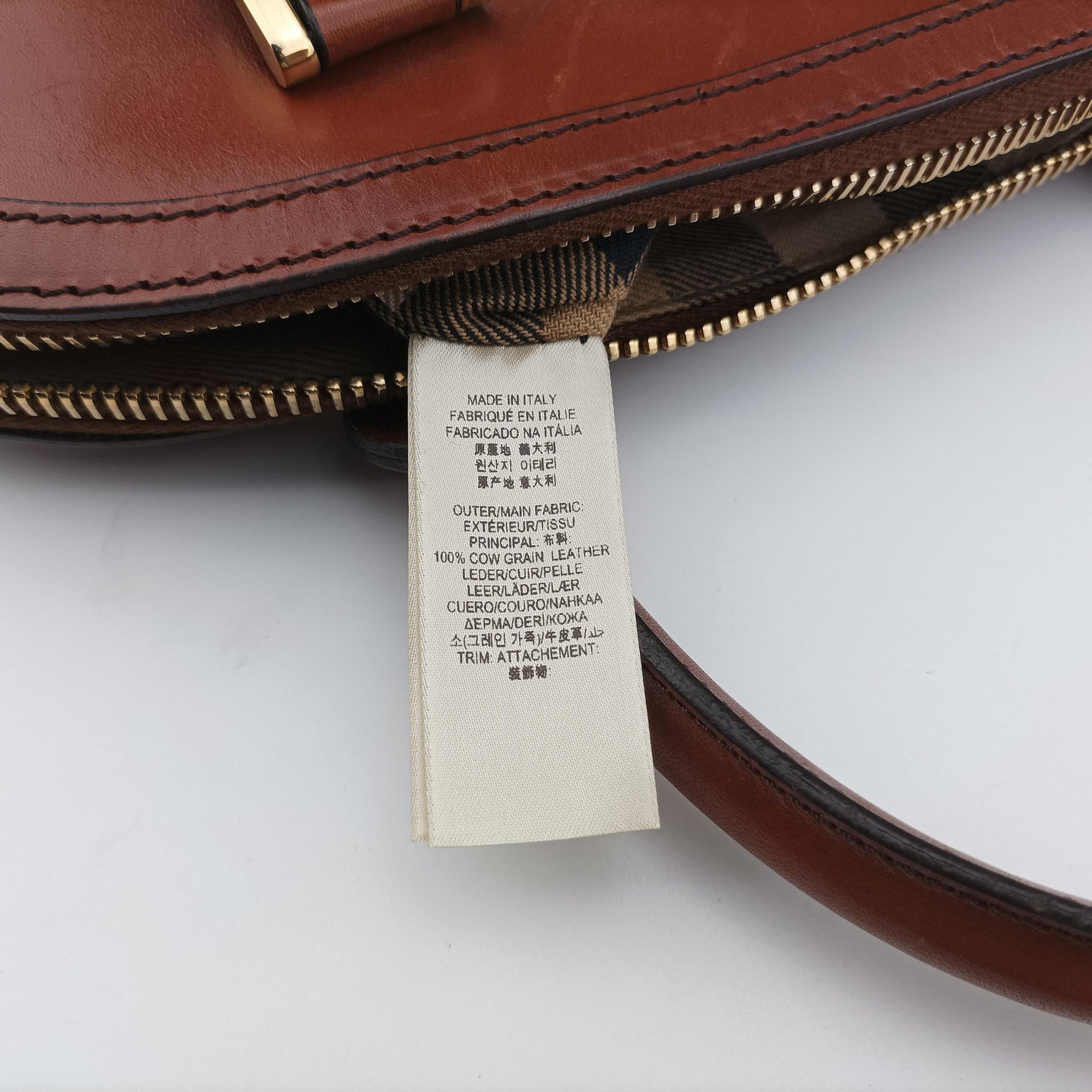 Pre-owned Burberry Orchard Brown Leather  shoulderbag | stylenewstar