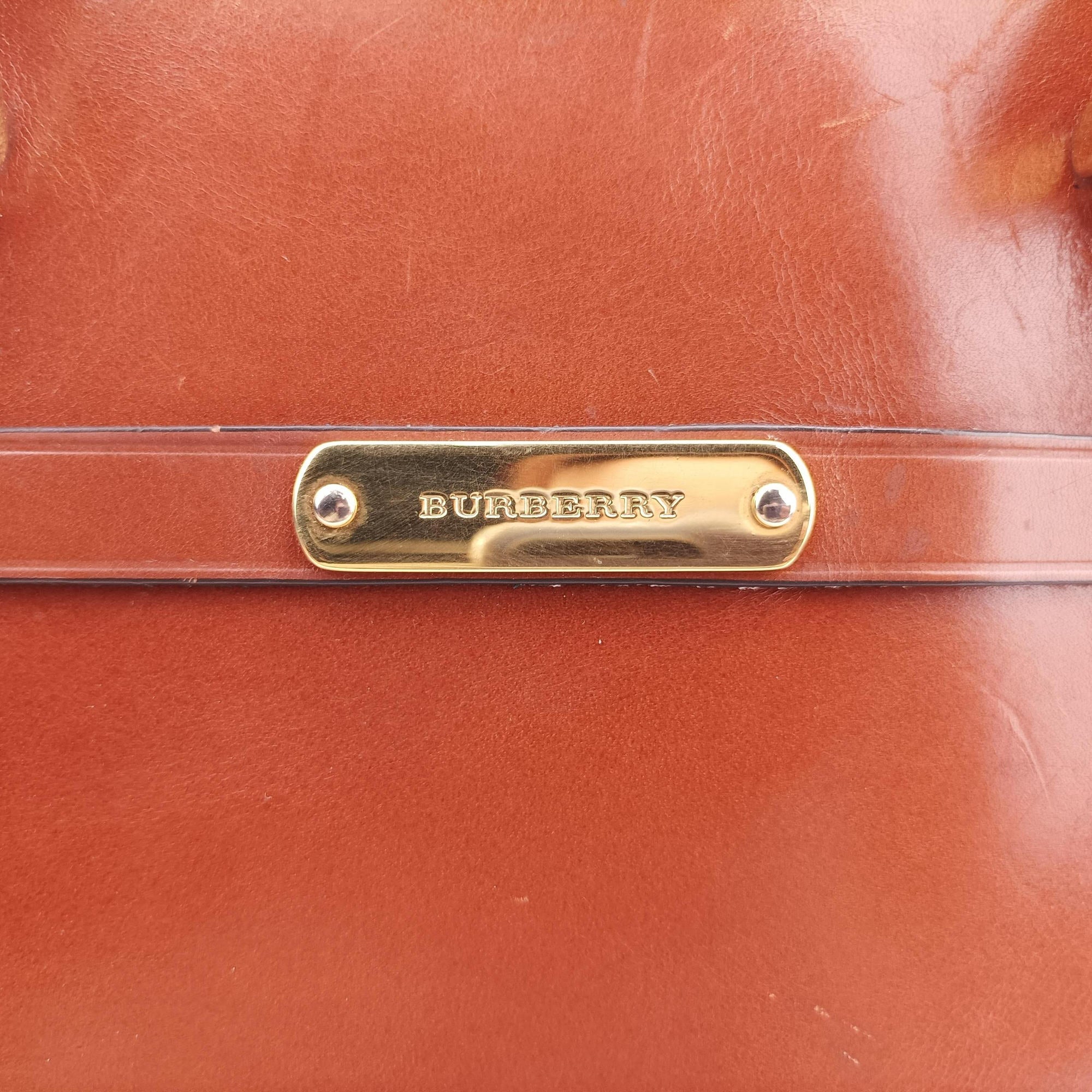 Pre-owned Burberry Orchard Brown Leather  shoulderbag | stylenewstar
