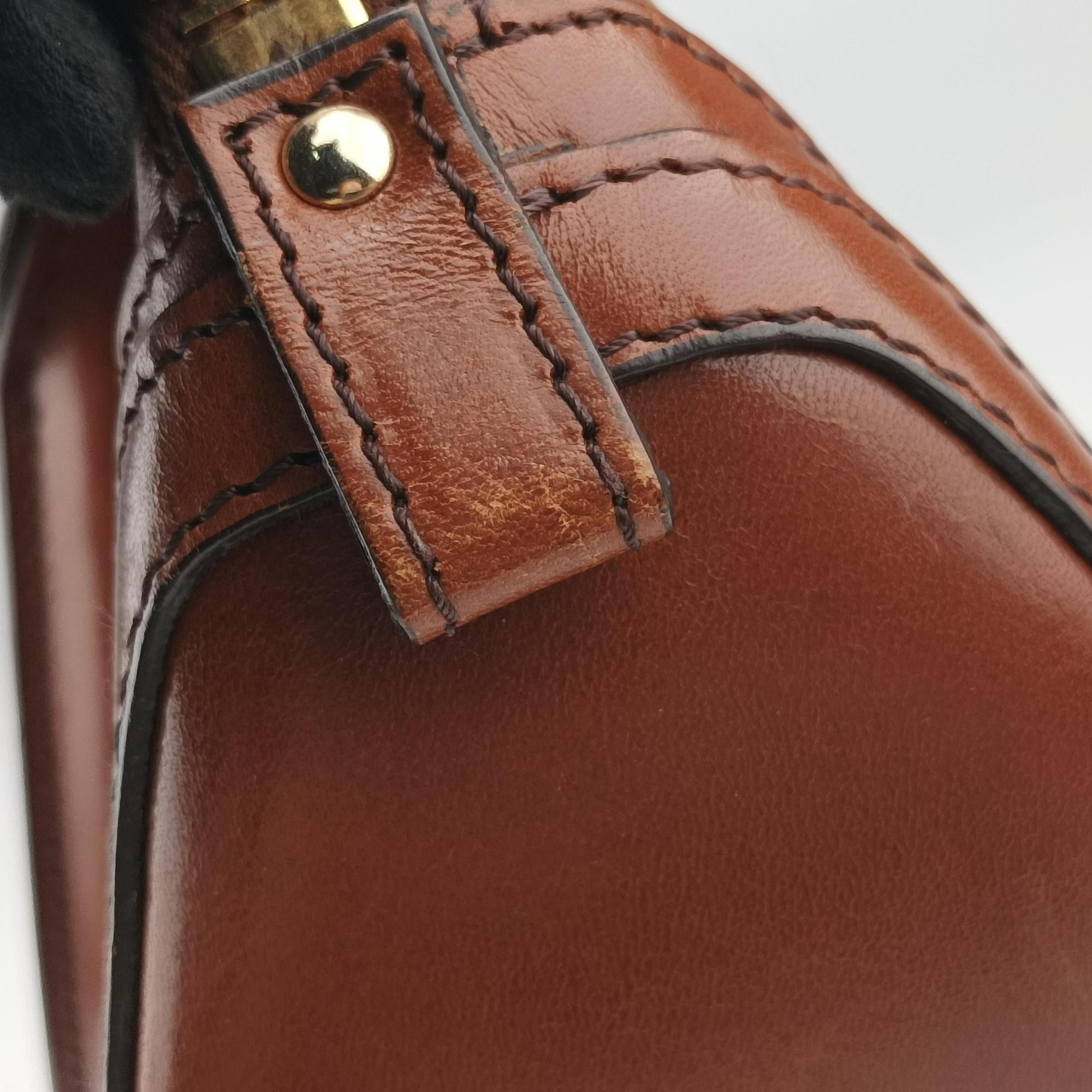 Pre-owned Burberry Orchard Brown Leather  shoulderbag | stylenewstar