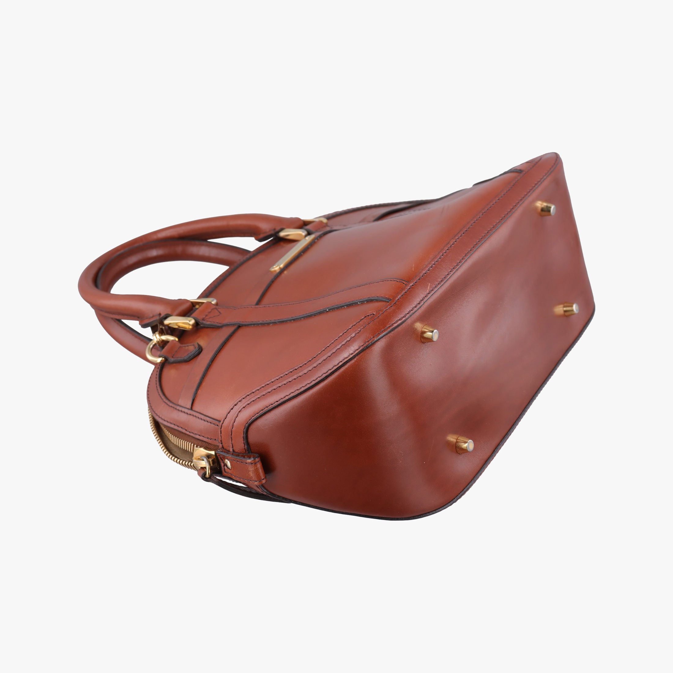 Pre-owned Burberry Orchard Brown Leather  shoulderbag | stylenewstar