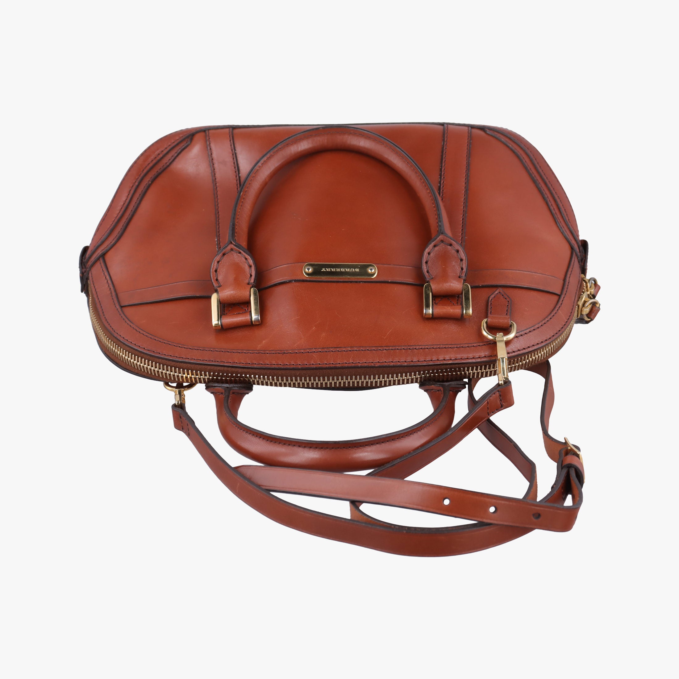 Pre-owned Burberry Orchard Brown Leather  shoulderbag | stylenewstar