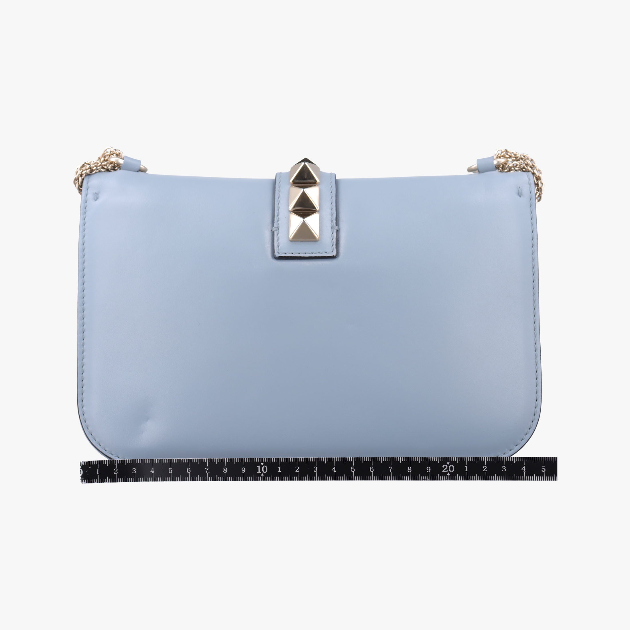 Vintage Valentino Rockstud　Glam Lock Grey Leather  shoulderbag | stylenewstar