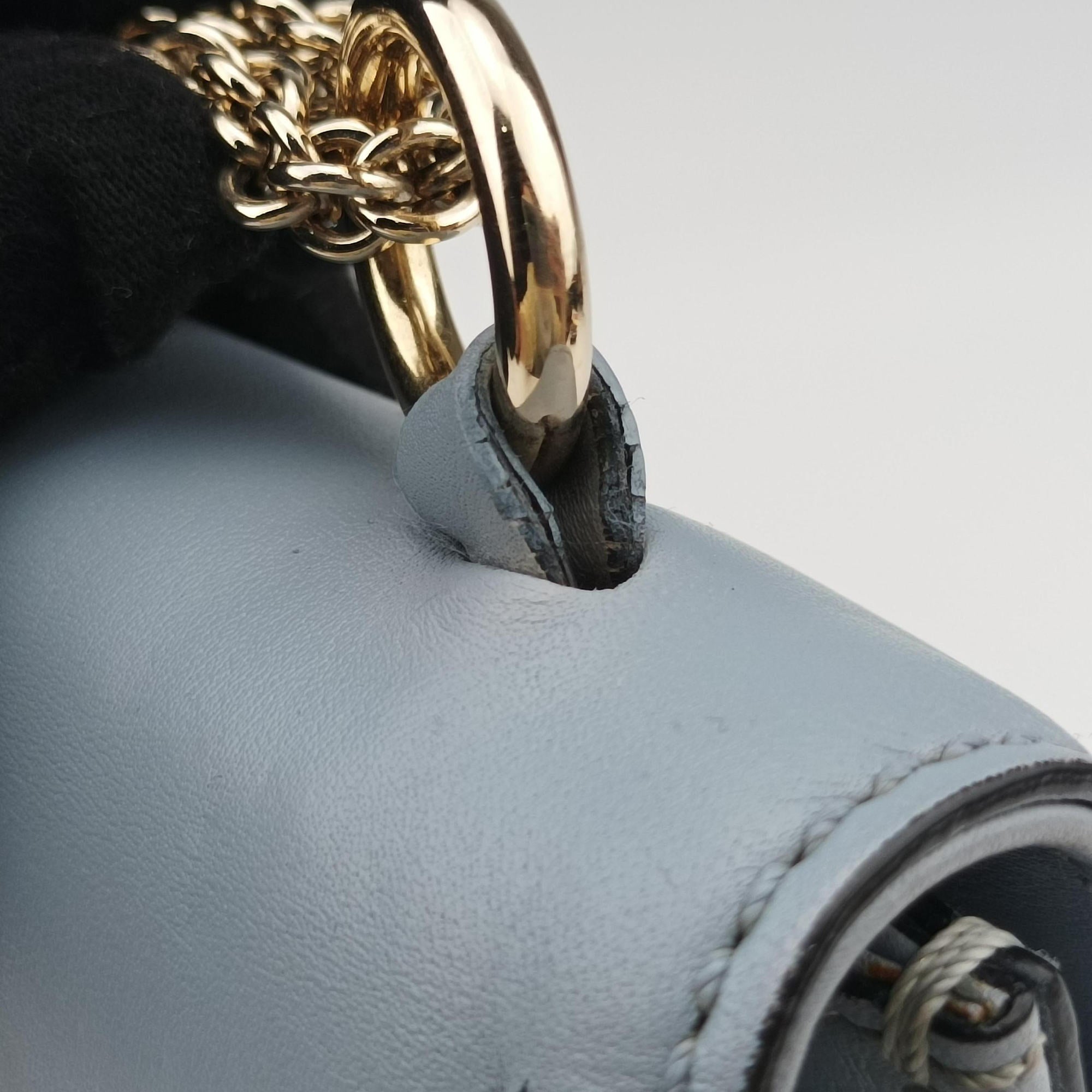 Vintage Valentino Rockstud　Glam Lock Grey Leather  shoulderbag | stylenewstar