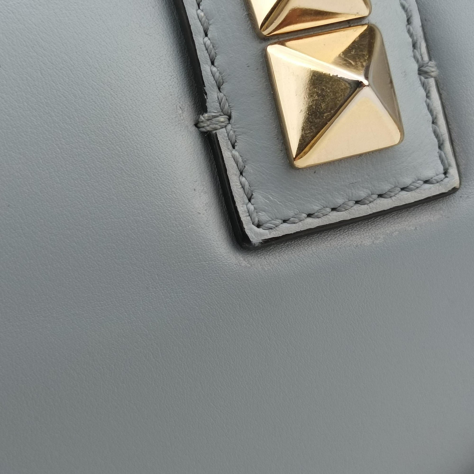 Vintage Valentino Rockstud　Glam Lock Grey Leather  shoulderbag | stylenewstar