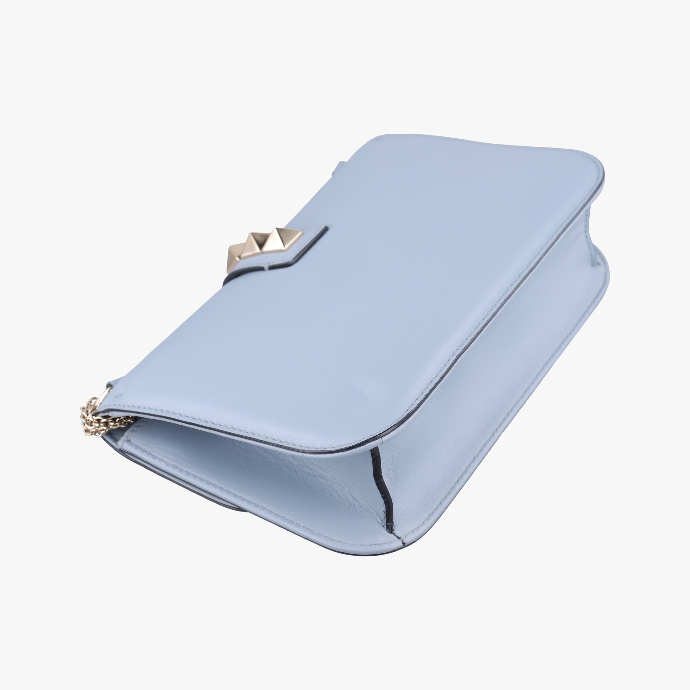 Vintage Valentino Rockstud　Glam Lock Grey Leather  shoulderbag | stylenewstar