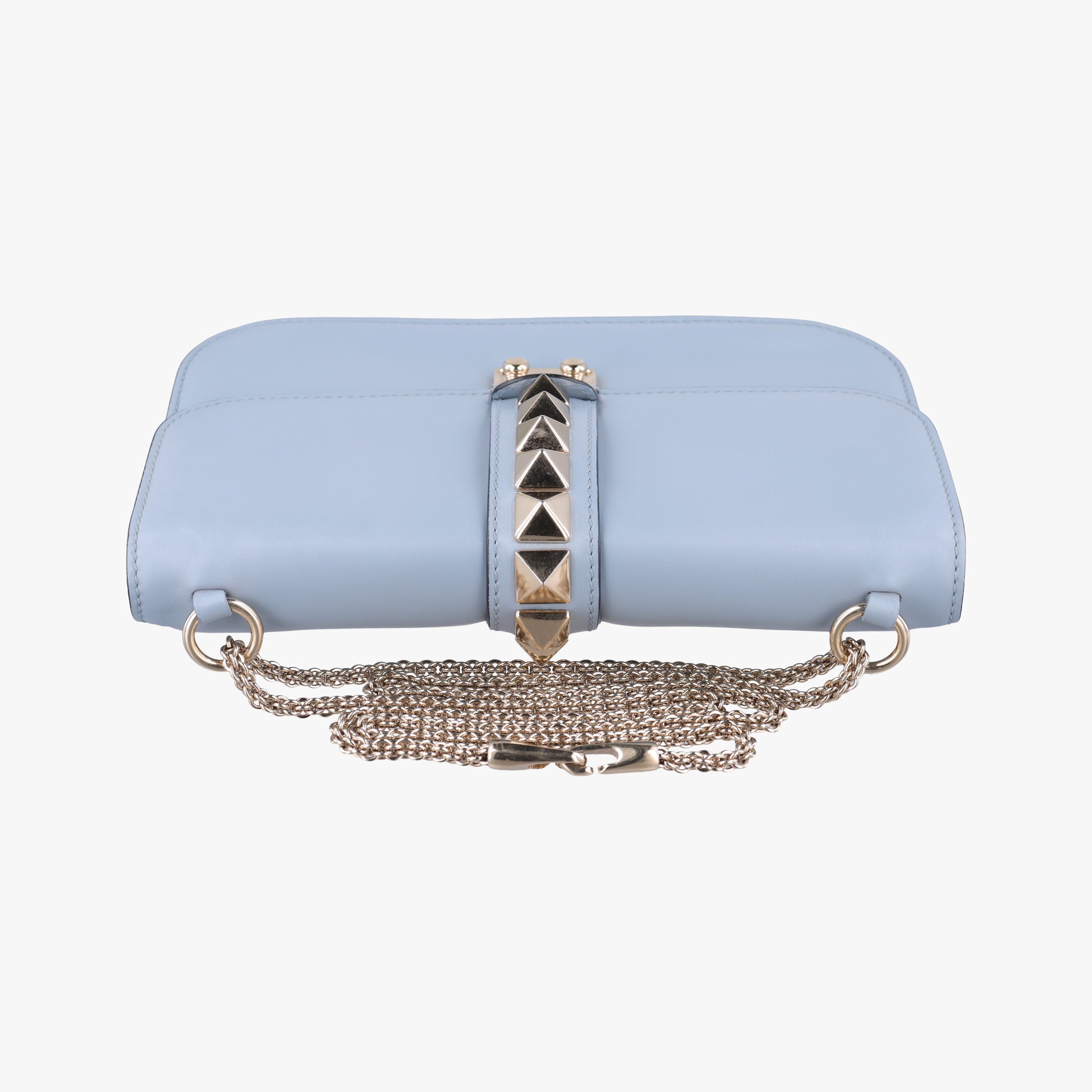 Vintage Valentino Rockstud　Glam Lock Grey Leather  shoulderbag | stylenewstar
