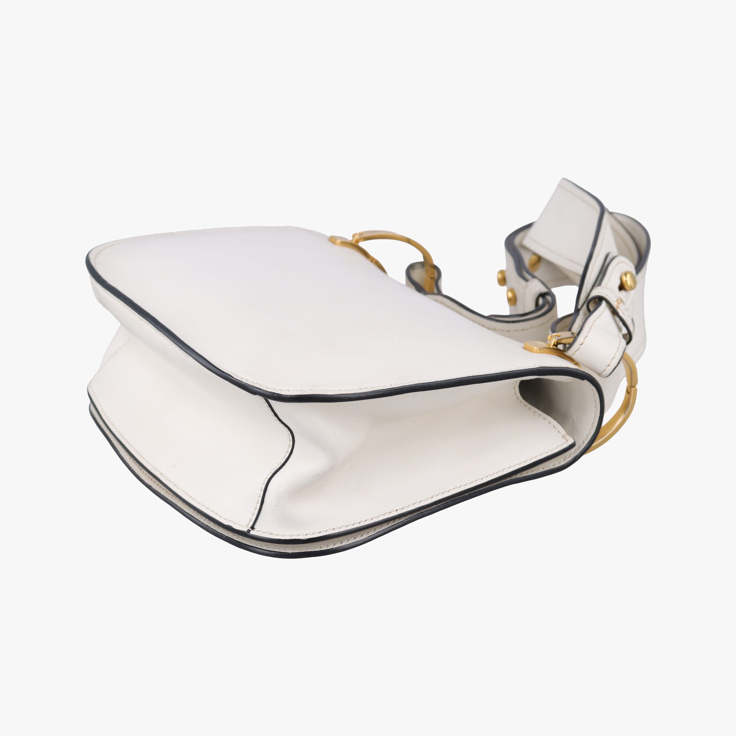 Pre-owned Prada pionniere White leather 1BD039 shoulderbag | stylenewstar