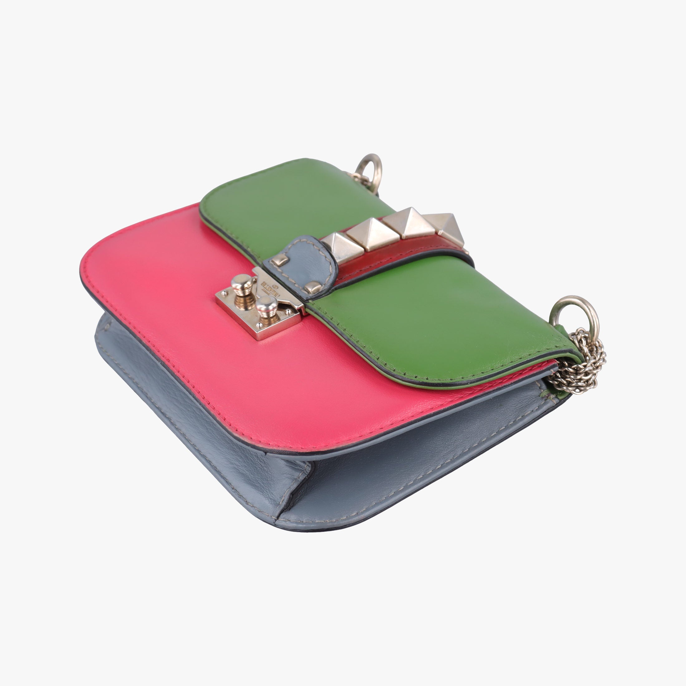 Secondhand Valentino Rockstud Glam Lock Multicolour Leather  shoulderbag | stylenewstar