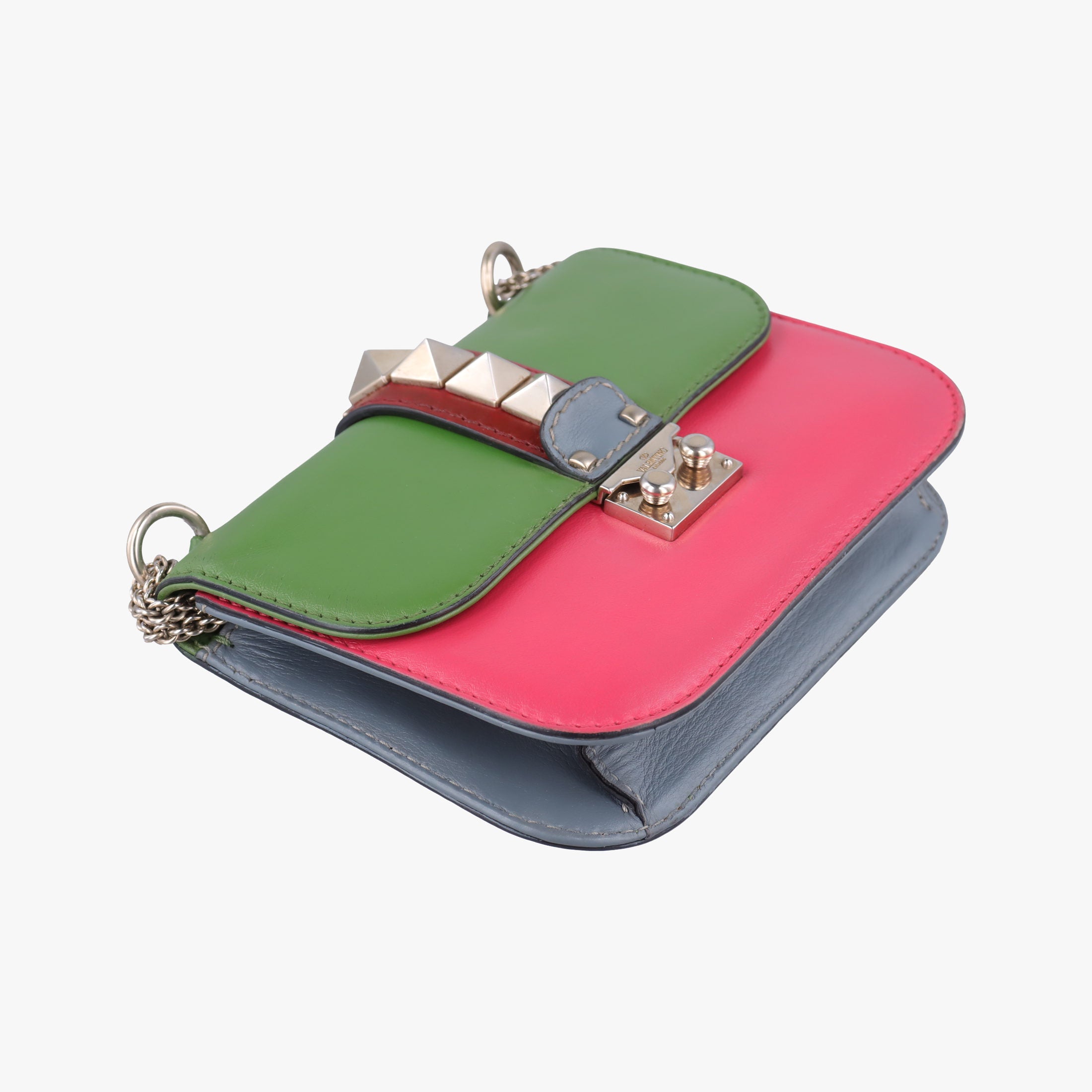 Secondhand Valentino Rockstud Glam Lock Multicolour Leather  shoulderbag | stylenewstar