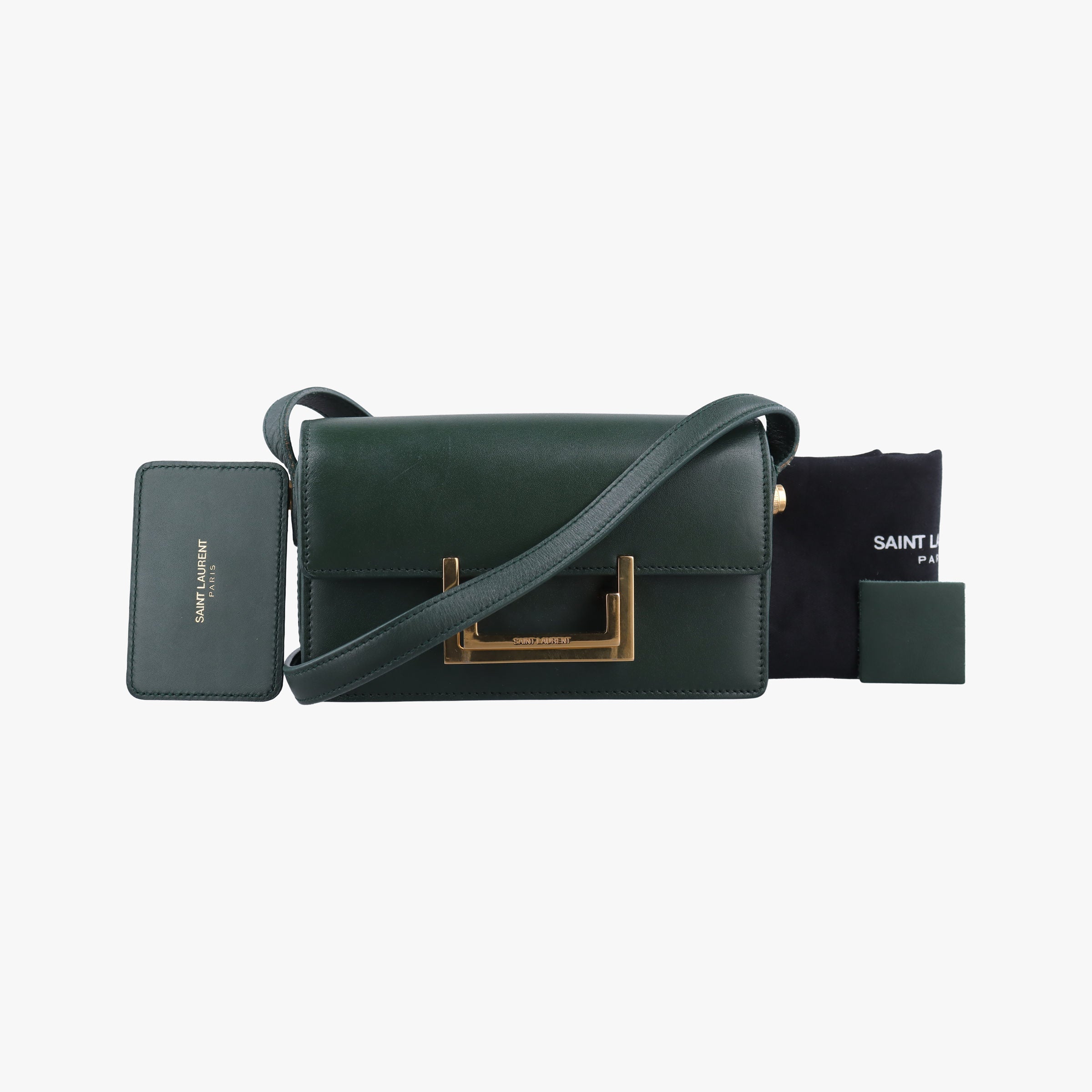 Pre-owned Yves Saint Laurent Classic Lulu Green Leather 318249 shoulderbag | stylenewstar