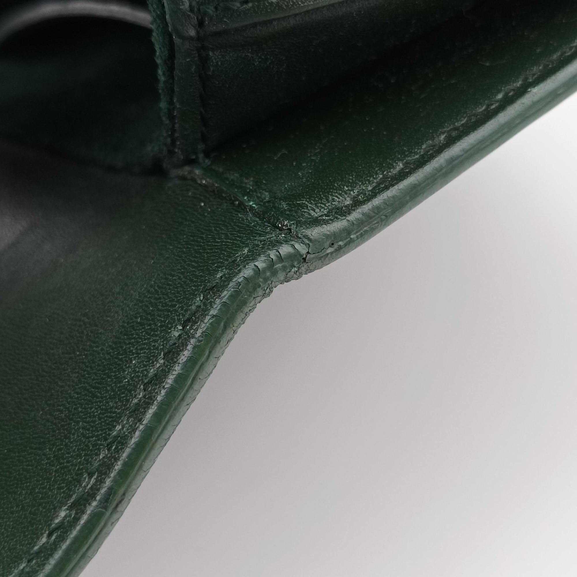 Pre-owned Yves Saint Laurent Classic Lulu Green Leather 318249 shoulderbag | stylenewstar