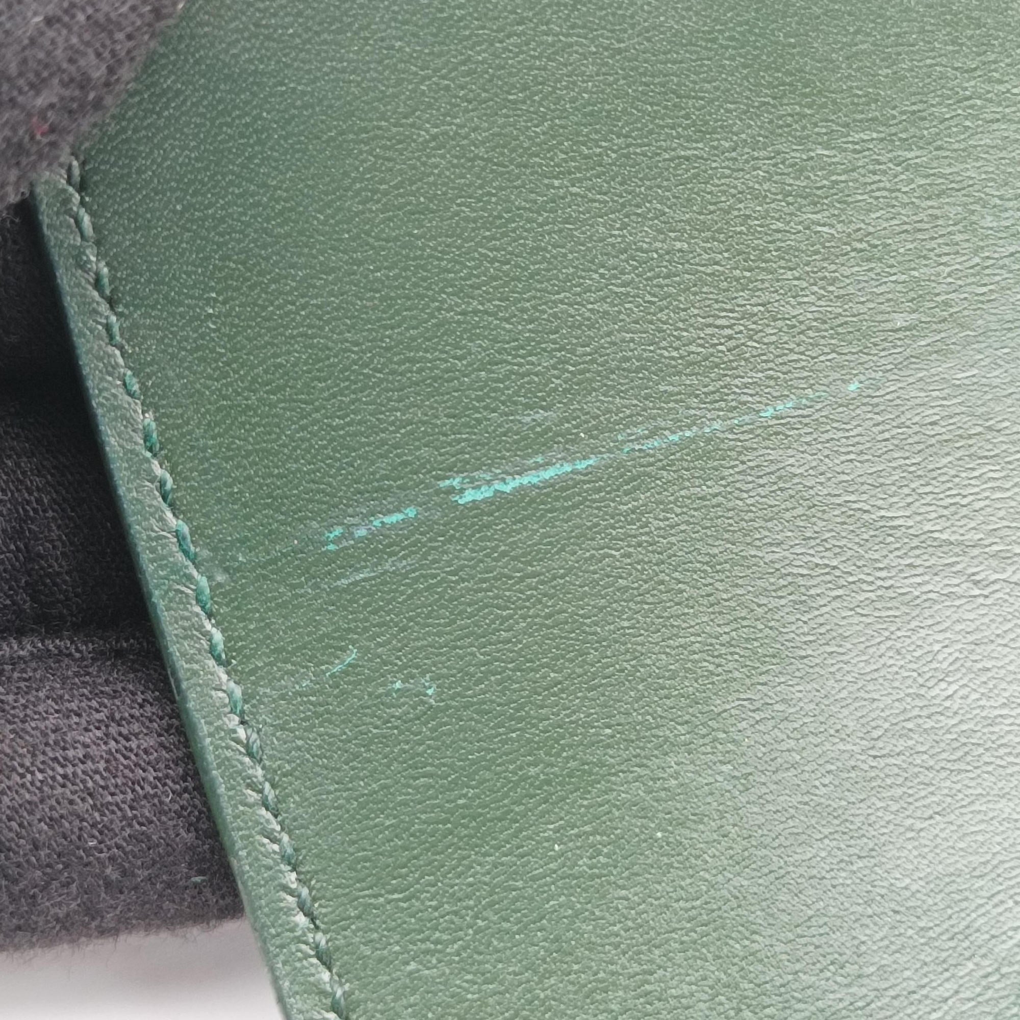 Pre-owned Yves Saint Laurent Classic Lulu Green Leather 318249 shoulderbag | stylenewstar