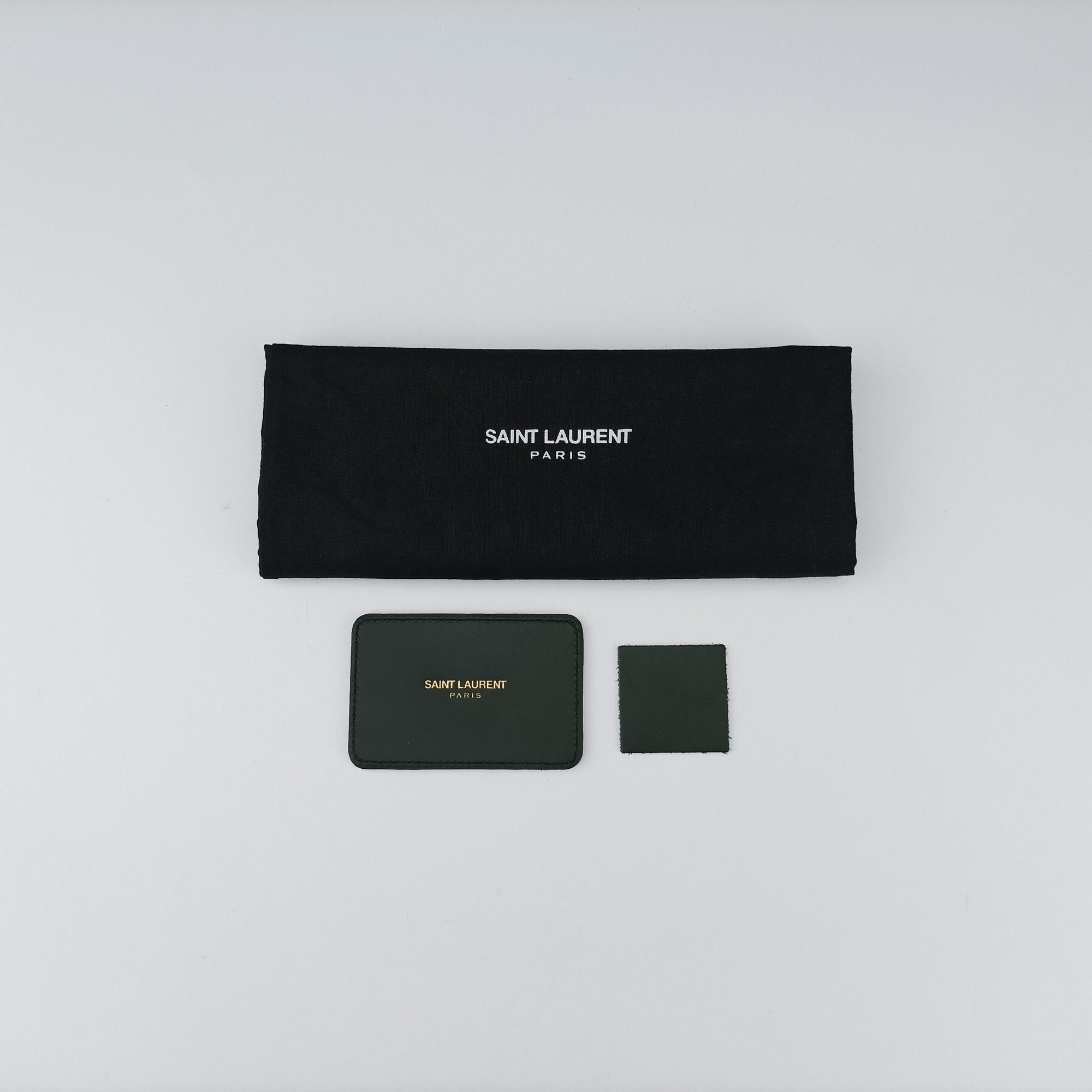 Pre-owned Yves Saint Laurent Classic Lulu Green Leather 318249 shoulderbag | stylenewstar