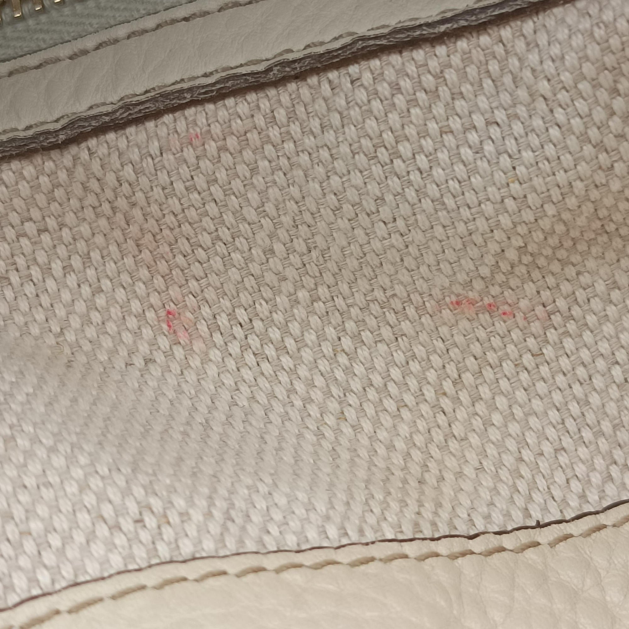 Pre-owned Gucci Bamboo Beige×White Canvas×Leather 282315 shoulderbag | stylenewstar