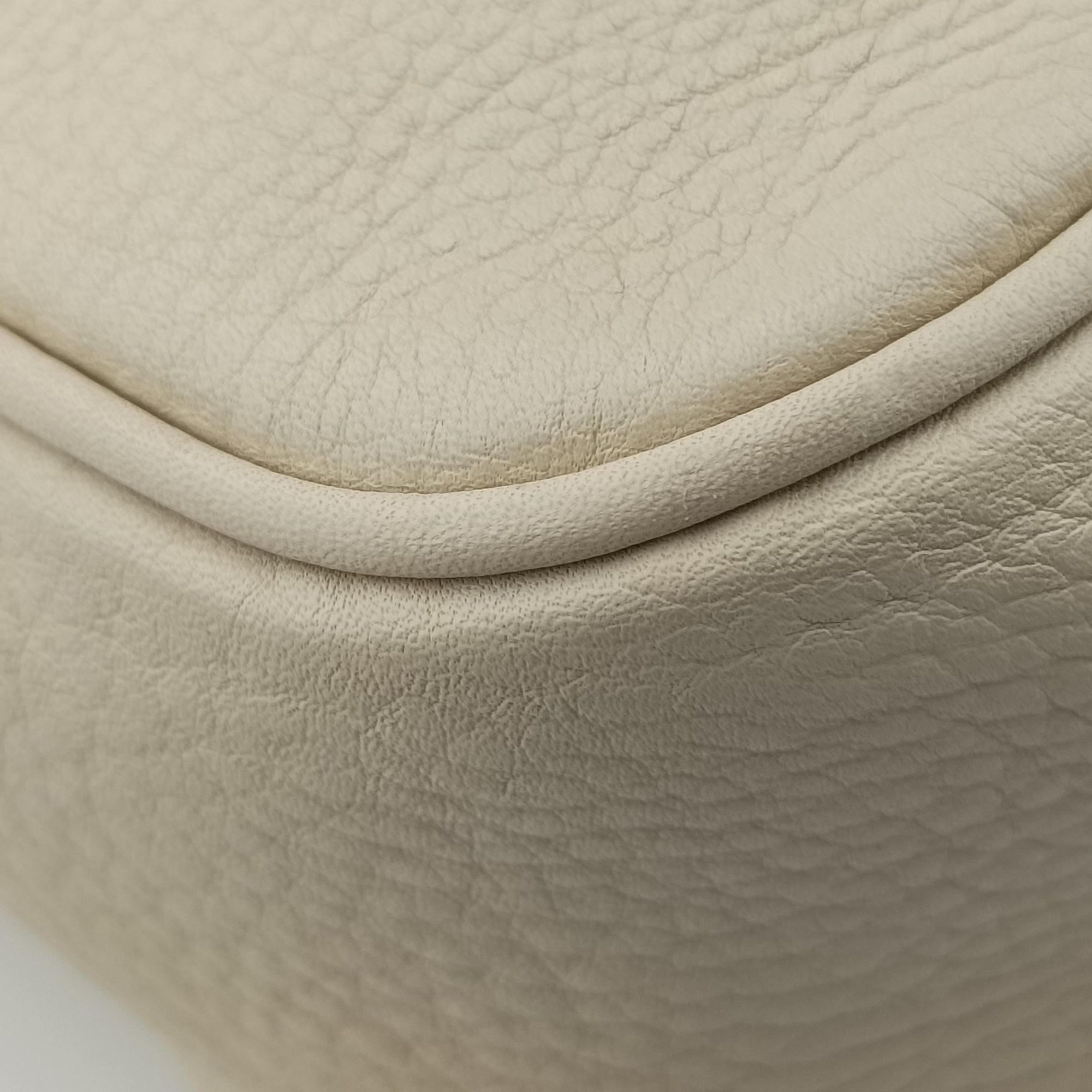 Pre-owned Gucci Bamboo Beige×White Canvas×Leather 282315 shoulderbag | stylenewstar