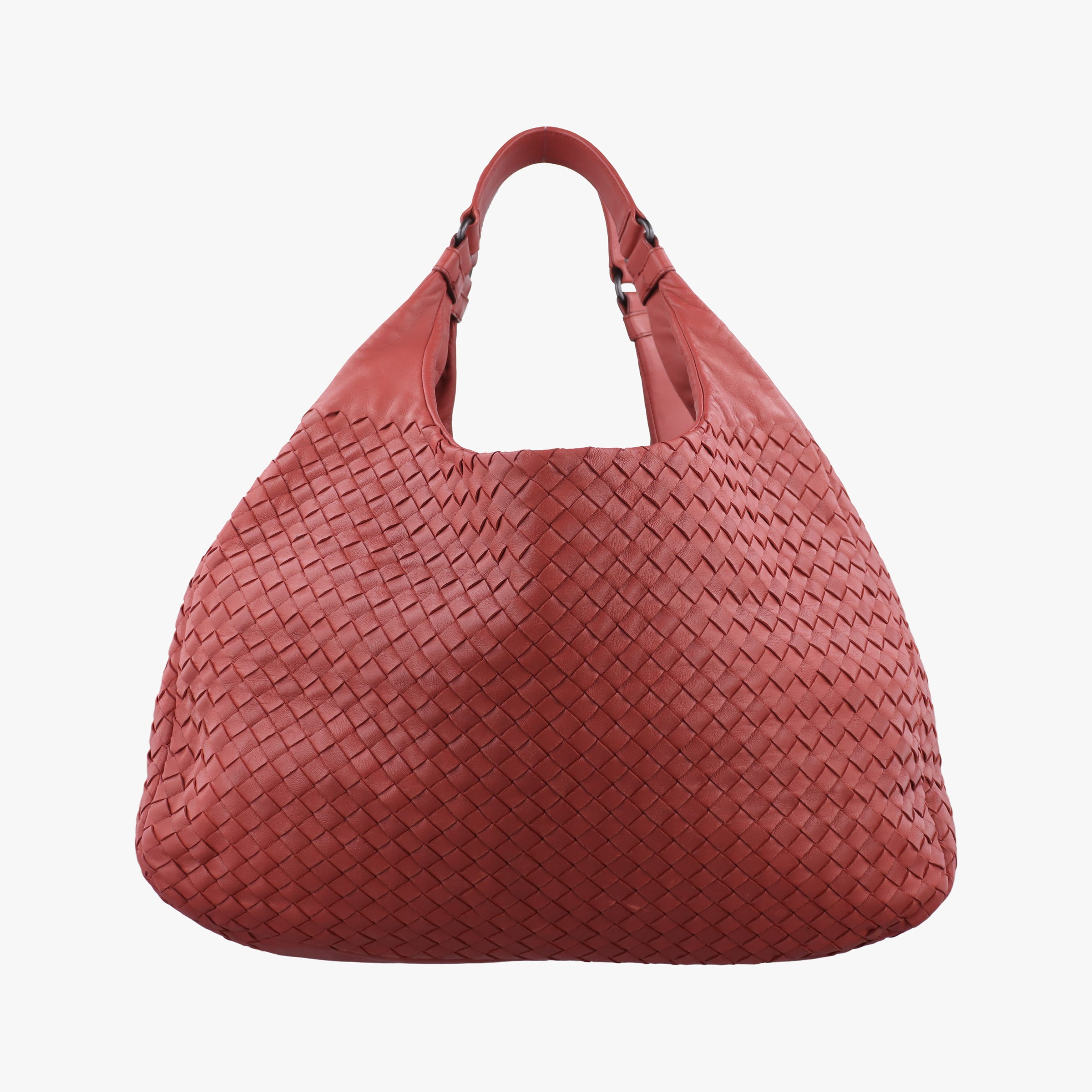 Secondhand Bottega Veneta CAMPANA Intrecciato Maroon lambskin  shoulderbag | stylenewstar