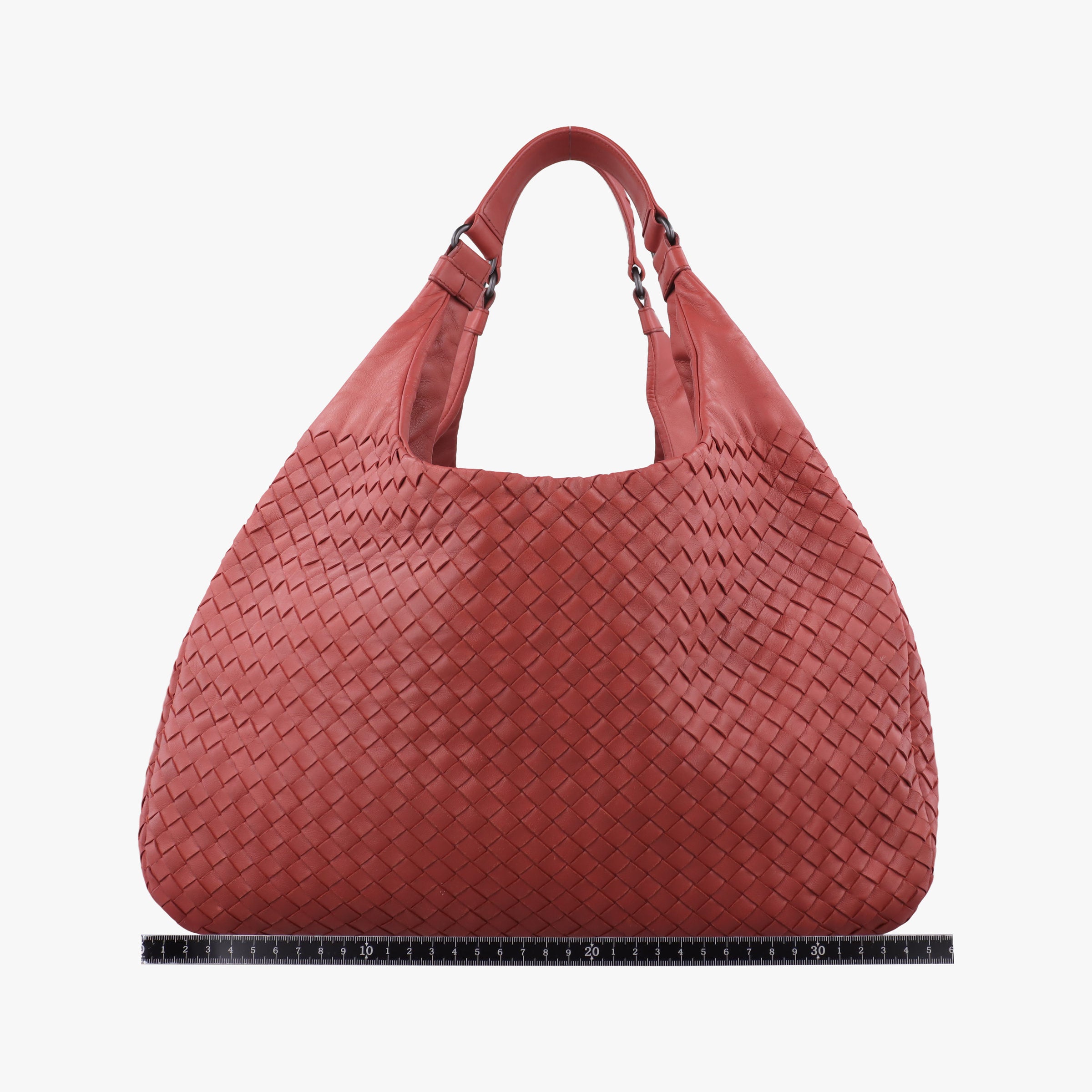 Secondhand Bottega Veneta CAMPANA Intrecciato Maroon lambskin  shoulderbag | stylenewstar